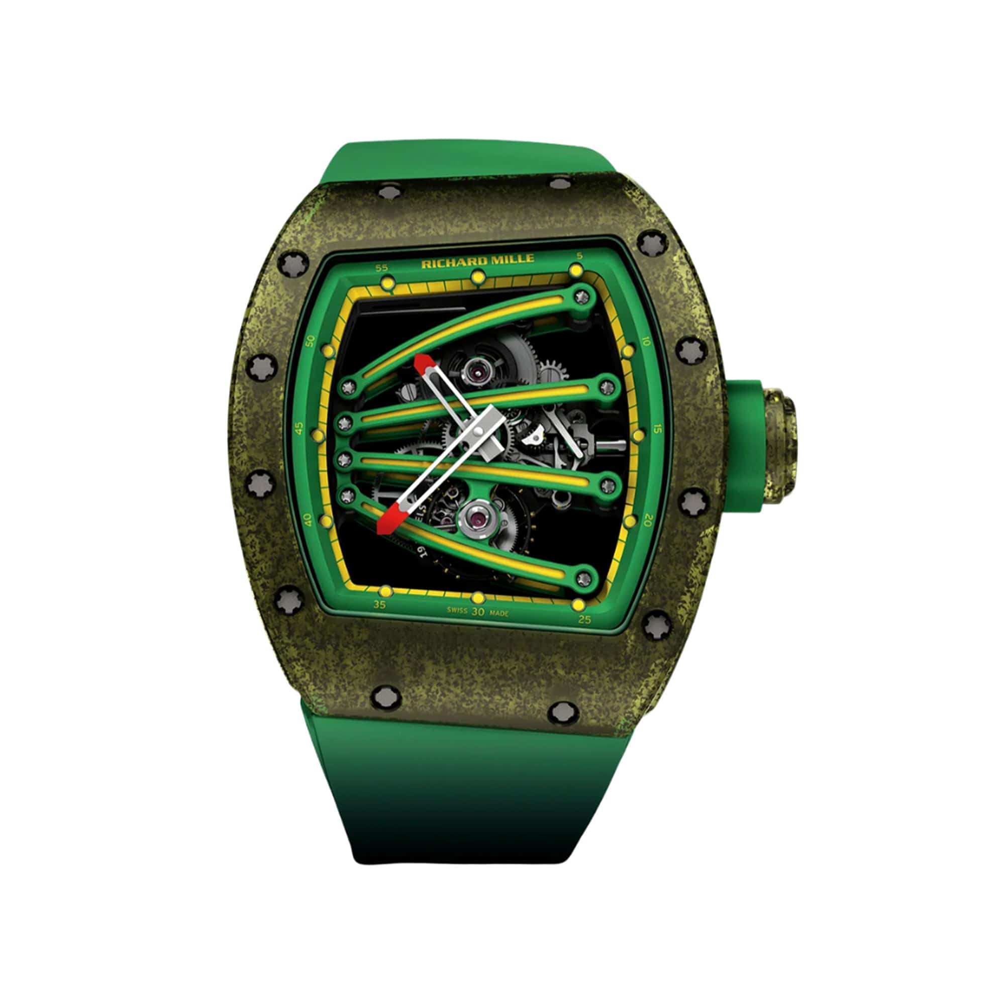 Richard Mille RM 59-01 Yohan Blake Tourbillon Watch - Limited Edition Green Quartz TPT - Luxury Sports Chronograph for Men - Perfect for Racing Enthusiasts & High-End Collectors