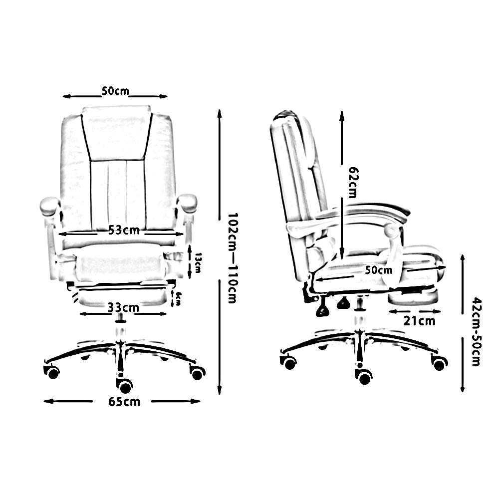 Premium Ergonomic Leather Gaming Chair with Adjustable Footrest & High Back Reclining - 330 lbs Weight Capacity - Green Office Desk Chair for PC Gaming, Work & Home Theater Relaxation
