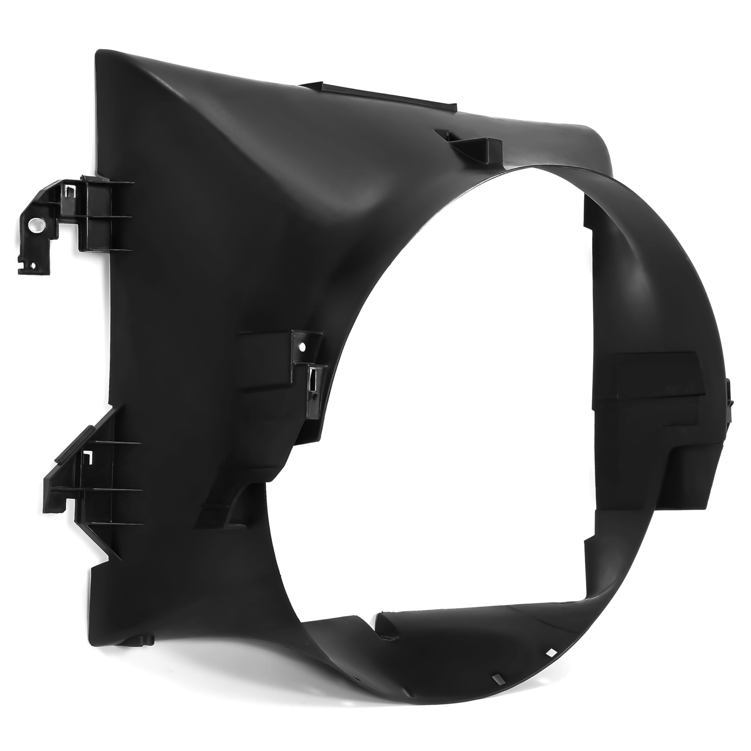 HECASA Black PP Plastic Radiator Cooling Fan Shroud Replacement for 2009-2016 Dodge Ram 1500/2500/3500 with 5.7L & 6.4L HEMI - Compatible with 52126427AB & CH3110130 - Perfect for Engine Cooling System Maintenance & Off-Road Truck Upgrades