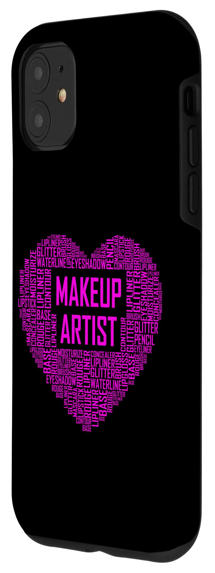 iPhone 11 Case - Cute Makeup Artist Heart Design - Perfect Gift for Women & MUA Professionals - Great for Everyday Use & Special Occasions