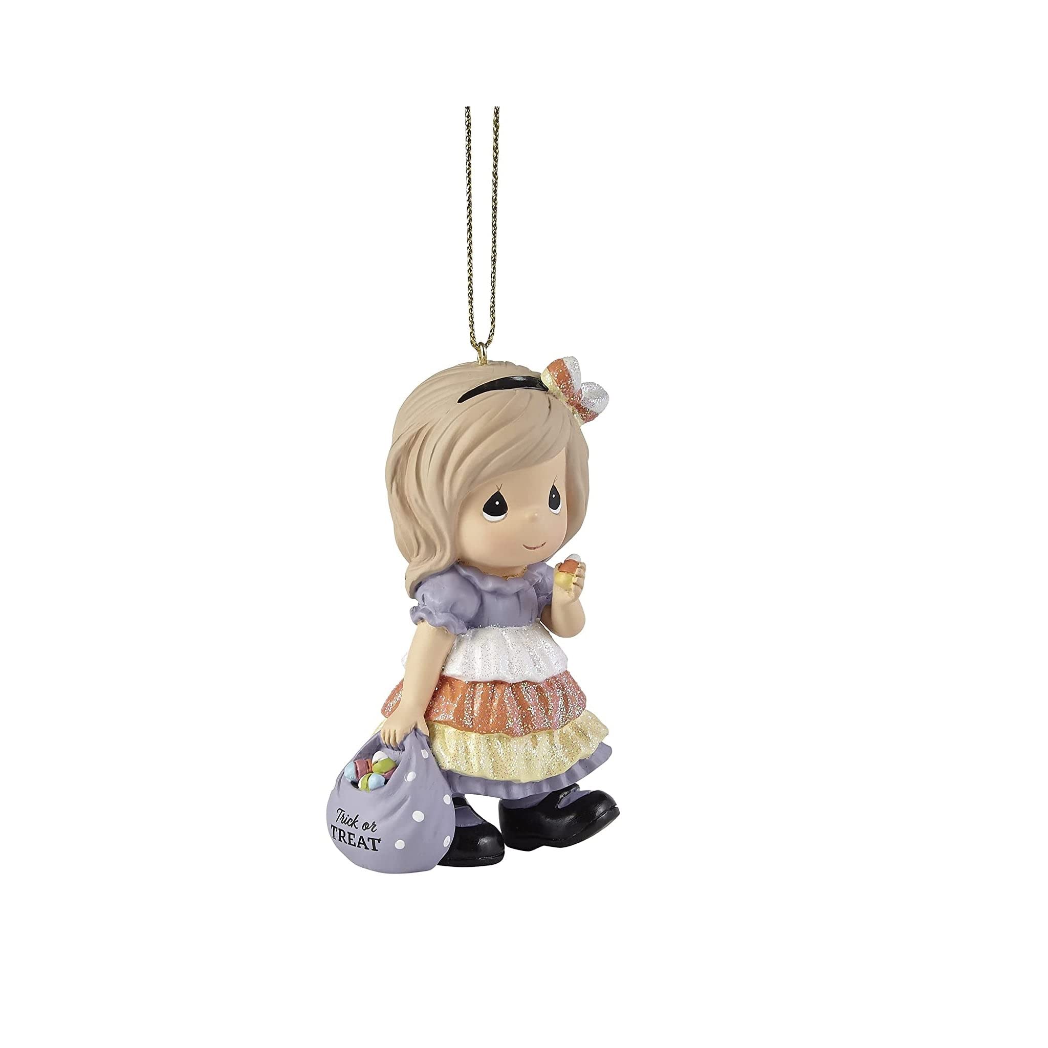 Precious Moments 221402 Candy Corn Kisses & Halloween Wishes Resin Ornament - Cute Halloween Decor for Home, Party & Gift Giving