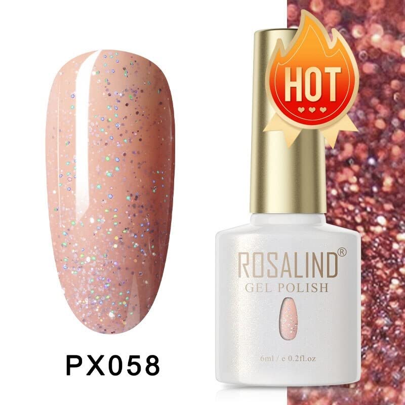 BELLE GAGA™ Rosalind 6ml UV LED Nail Gel Polish - Soak Off Salon Gel for Nail Art, Long Lasting & Chip Resistant (PX58) - Perfect for Manicures, Pedicures & Nail Extensions