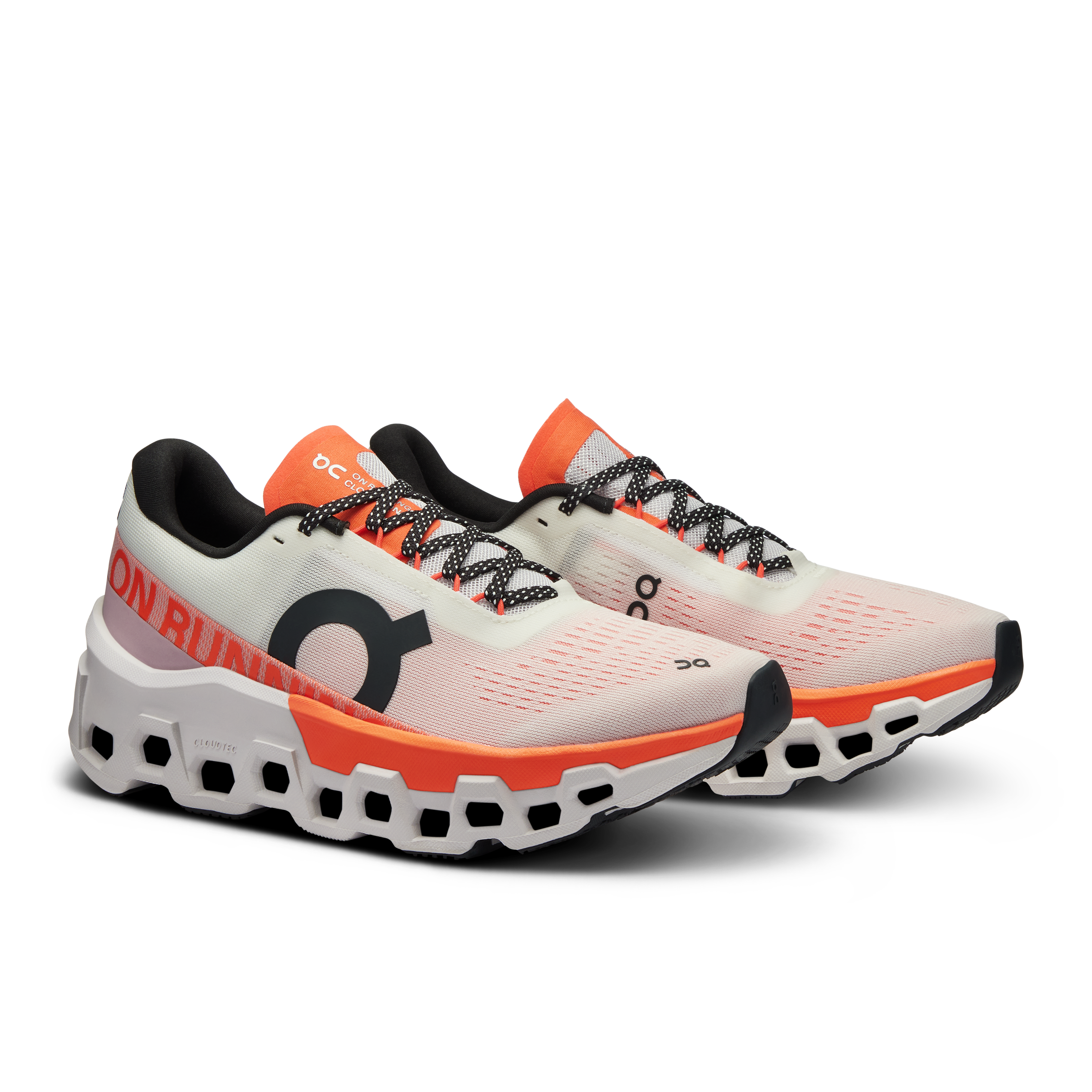 On Running Women's Cloudmonster 2 Running Shoes - Undyed/Flame Color - Lightweight Cushioned Sneakers for Road Running & Training | Perfect for Marathon, Jogging & Gym Workouts
