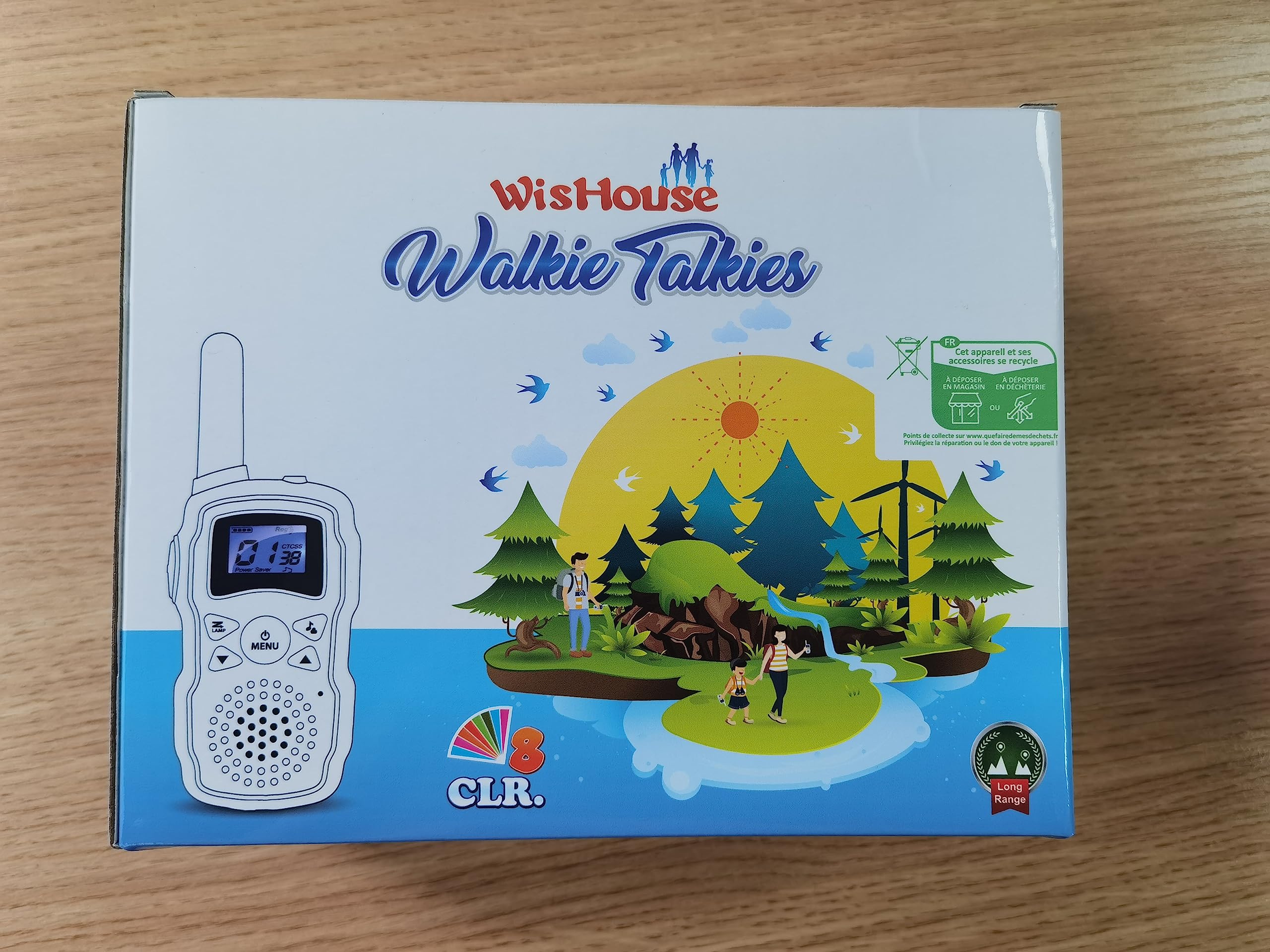Wishouse Kids Walkie Talkies Rechargeable - Long Range 2-Way Radios for Boys & Girls Ages 4-10, Perfect for Hiking Camping Outdoor Adventures - 4 Pack with Flashlight & VOX - Great Christmas Birthday Gift for Children