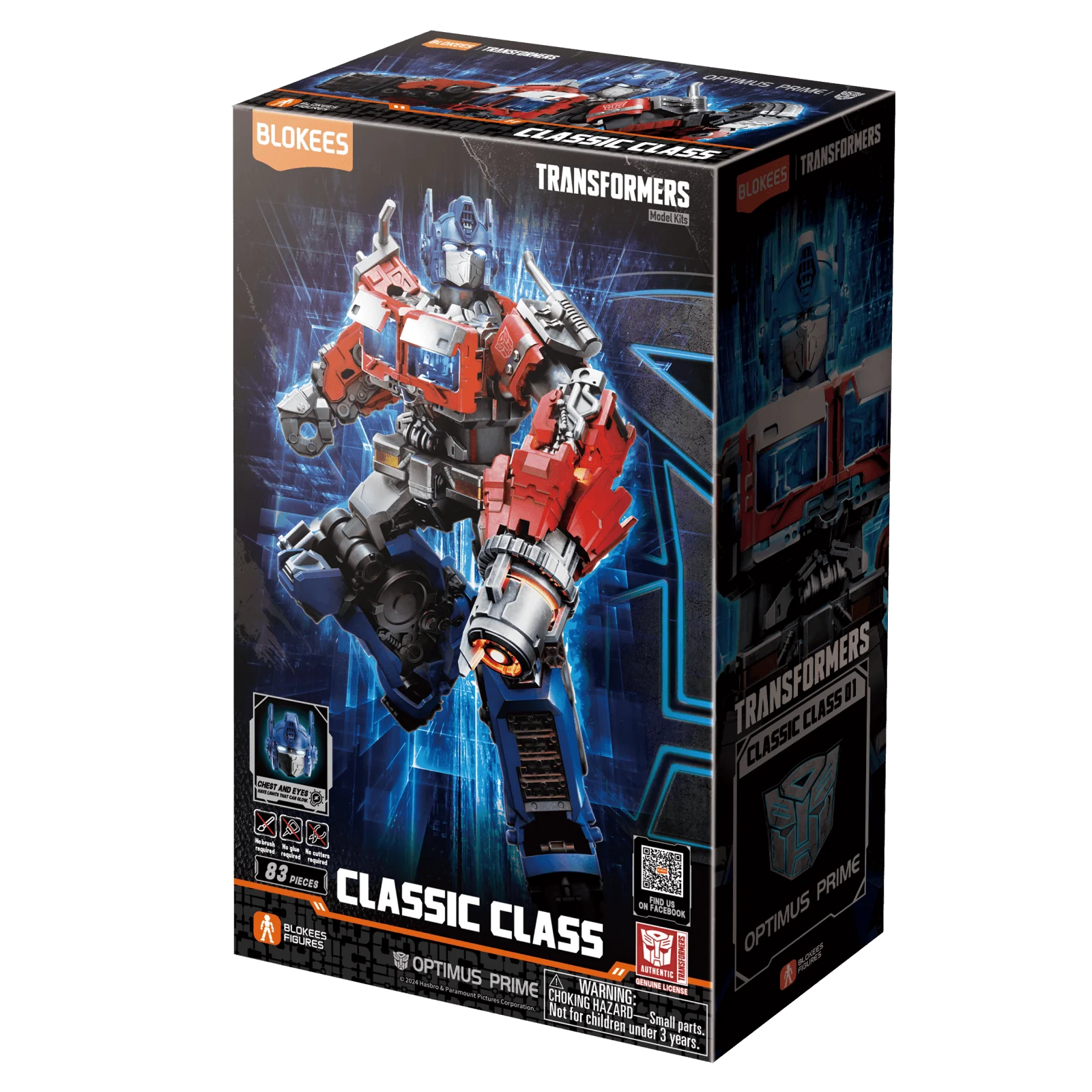 Blokees Transformers Classic Class #01 Optimus Prime (Rise of the Beasts) Model Kit - Collectible Action Figure for Fans, DIY Assembly Toy for Kids & Adults - Perfect for Display, Gifts, and Movie-Themed Collections
