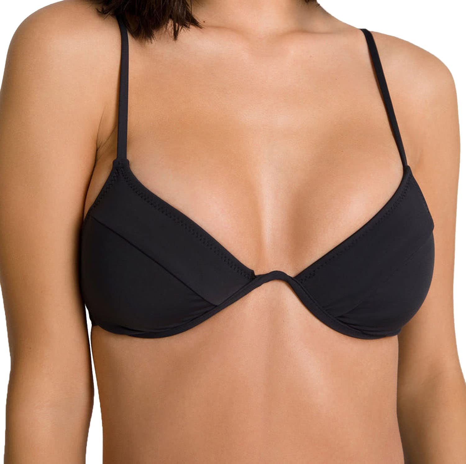 Good American Women's Good Swim Showoff Curve Bikini Top - Sexy High-Cut Bikini for Women, Push-Up Support & Adjustable Straps | Perfect for Beach, Pool & Vacation
