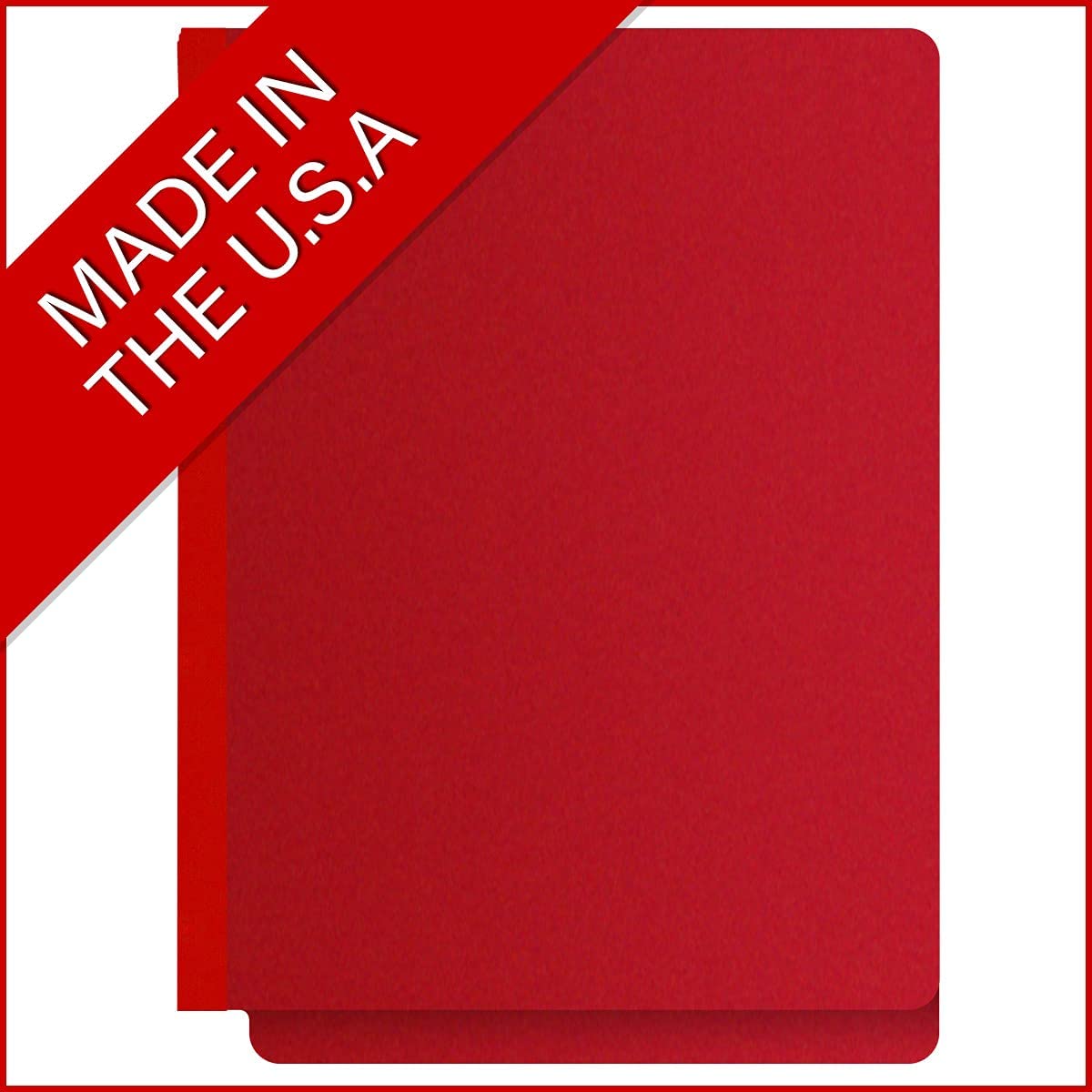 25-Point Pressboard Classification Folders with Full Cut End Tab, Letter Size, 2 Dividers - Deep Red (Box of 10) - Perfect for Office Filing, Document Organization & School Projects