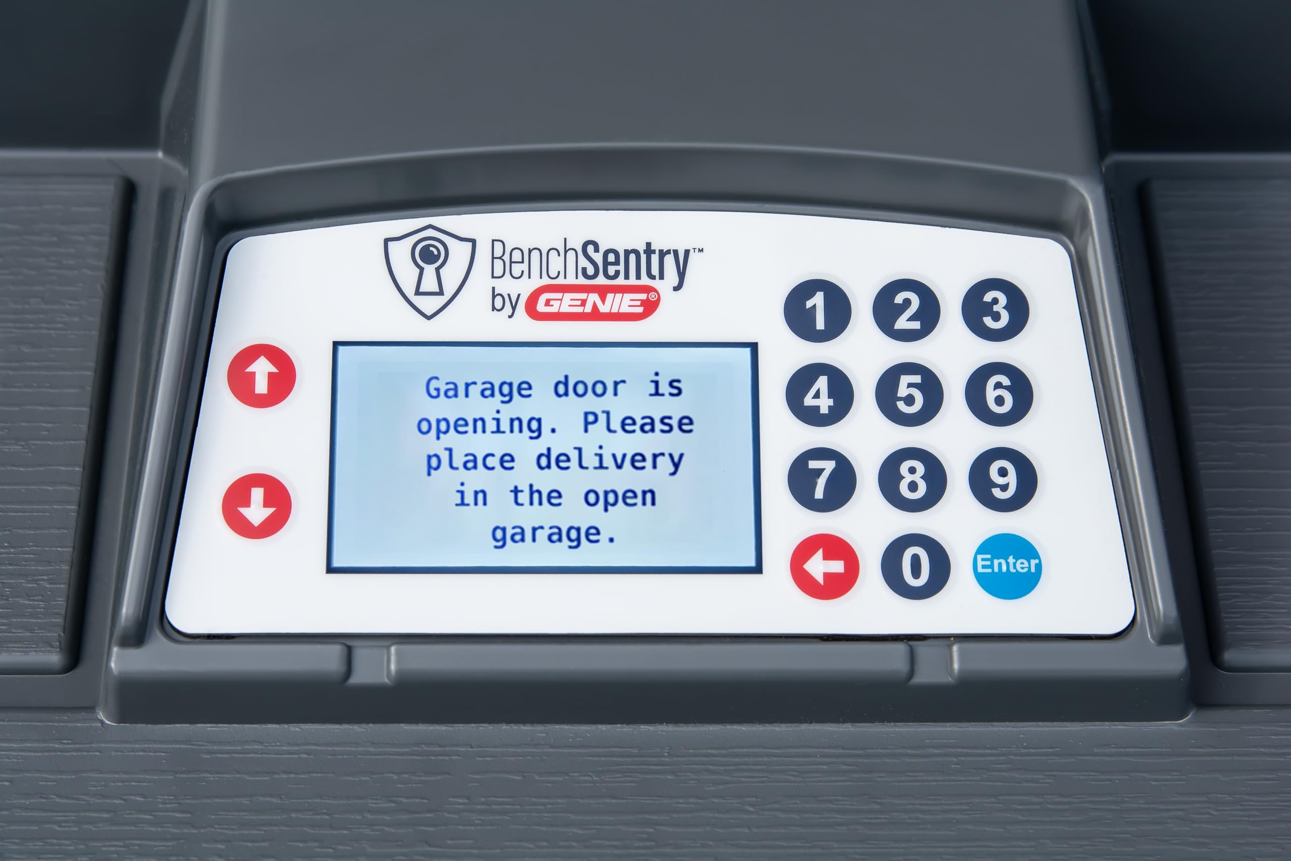 Genie Slate BenchSentry Connect Outdoor Package Delivery Box - Secure Parcel Drop Box for Porch, Yard & Front Door - Perfect for Online Shopping & Contactless Deliveries
