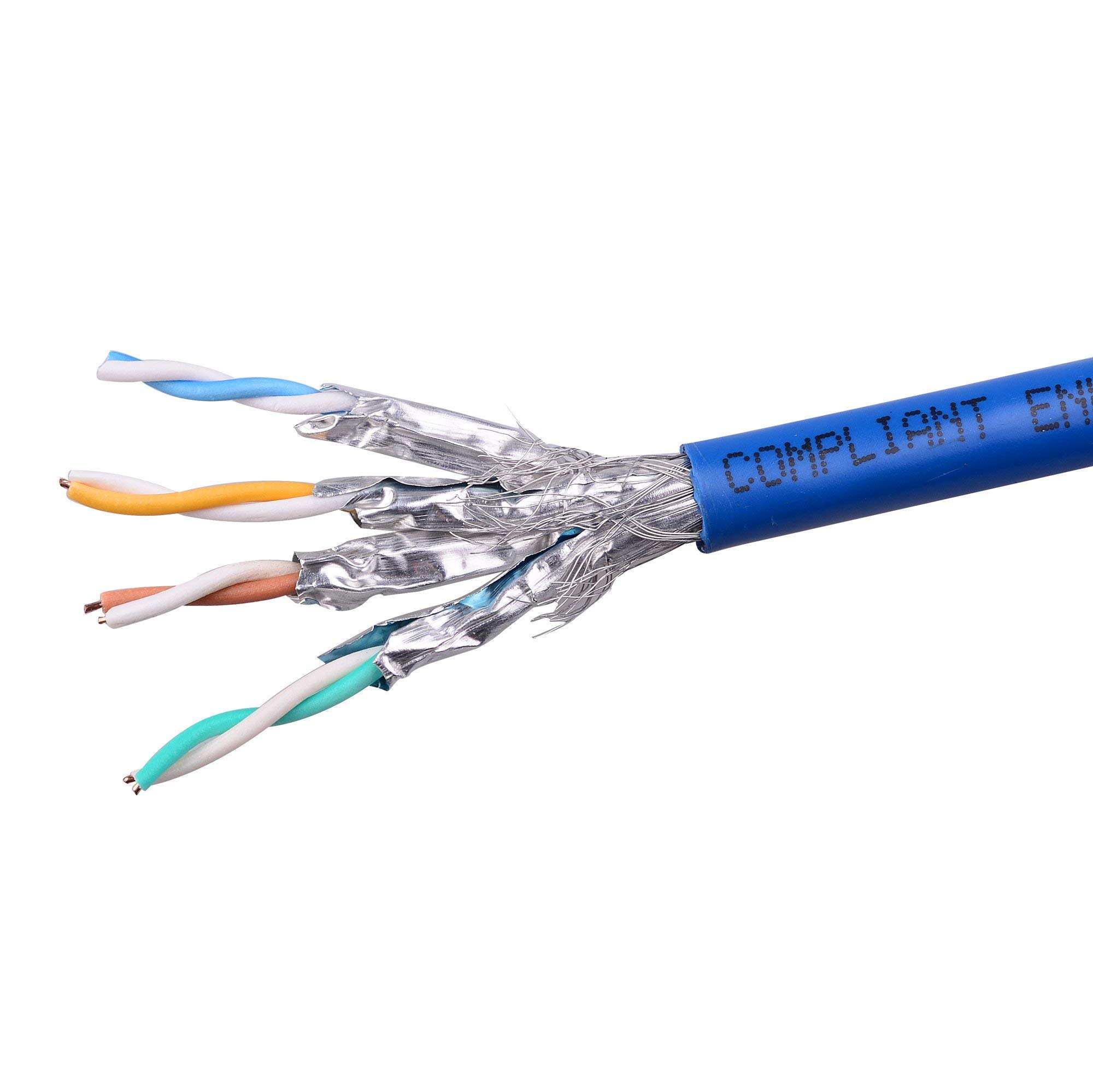 Premium Cat6 & Cat6A Ethernet Cables - Snagless 125ft Blue Cat6 & Shielded 75ft Cat6A (SSTP/SFTP) for High-Speed Internet, Gaming, and Home Office Networking