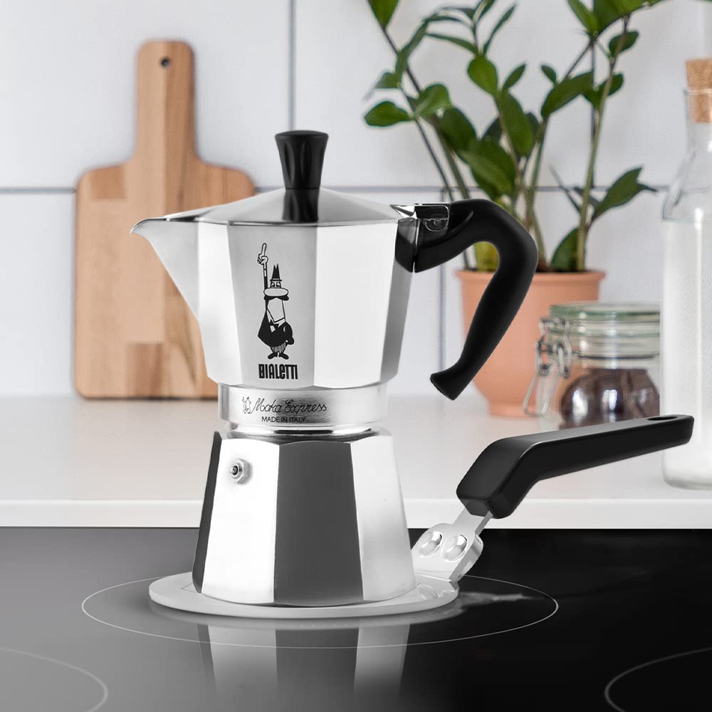 Bialetti Moka Induction Saucer Adapter for Small Cookware & Coffee Maker - 6 Cup Capacity, 13cm Diameter, Stainless Steel - Perfect for Stovetop Espresso Brewing & Induction Cooktops
