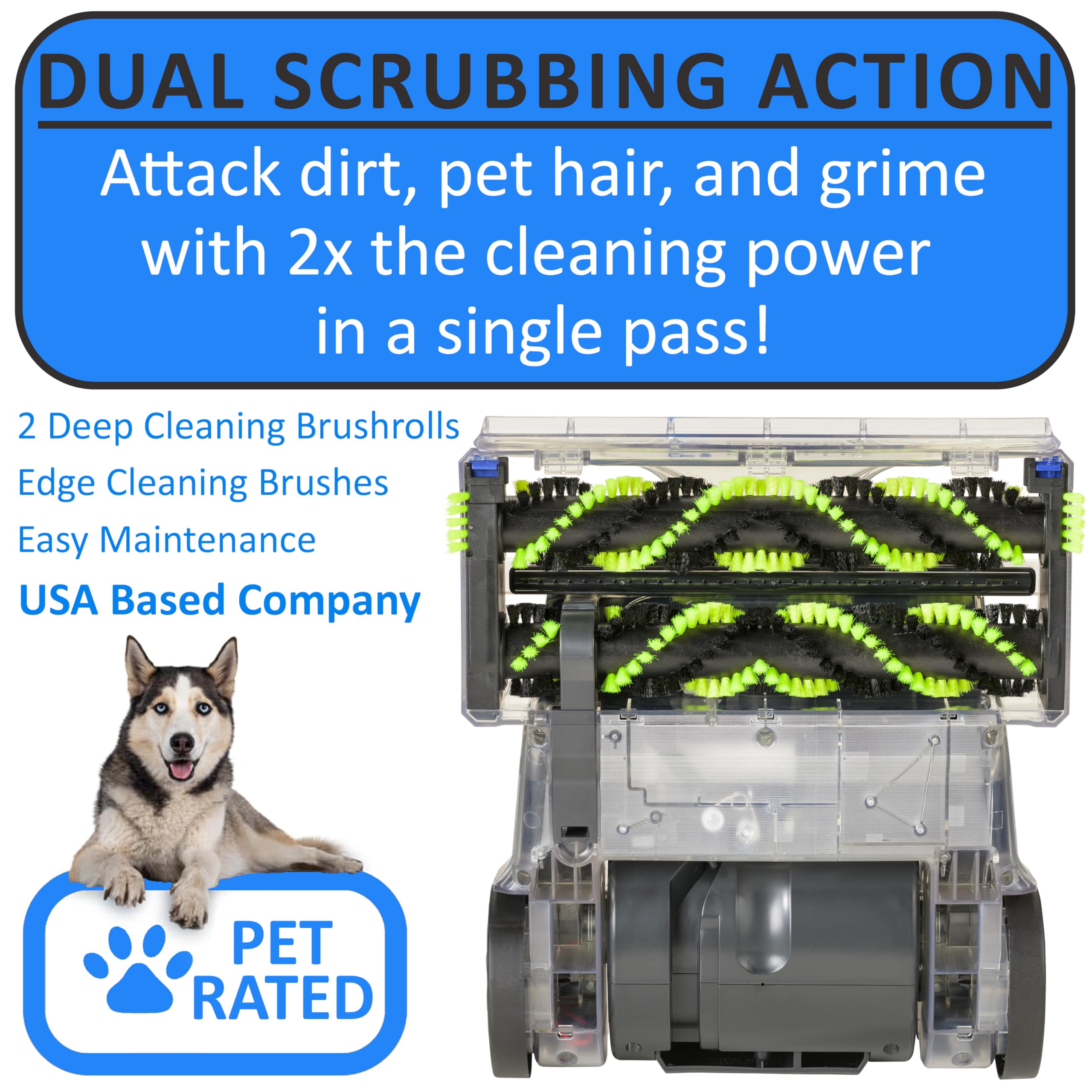 Prolux Carpet & Upholstery Cleaner Machine with Attachments - Deep Cleaning for Carpets, Sofas, Mattresses - Perfect for Home, Office & Pet Owners