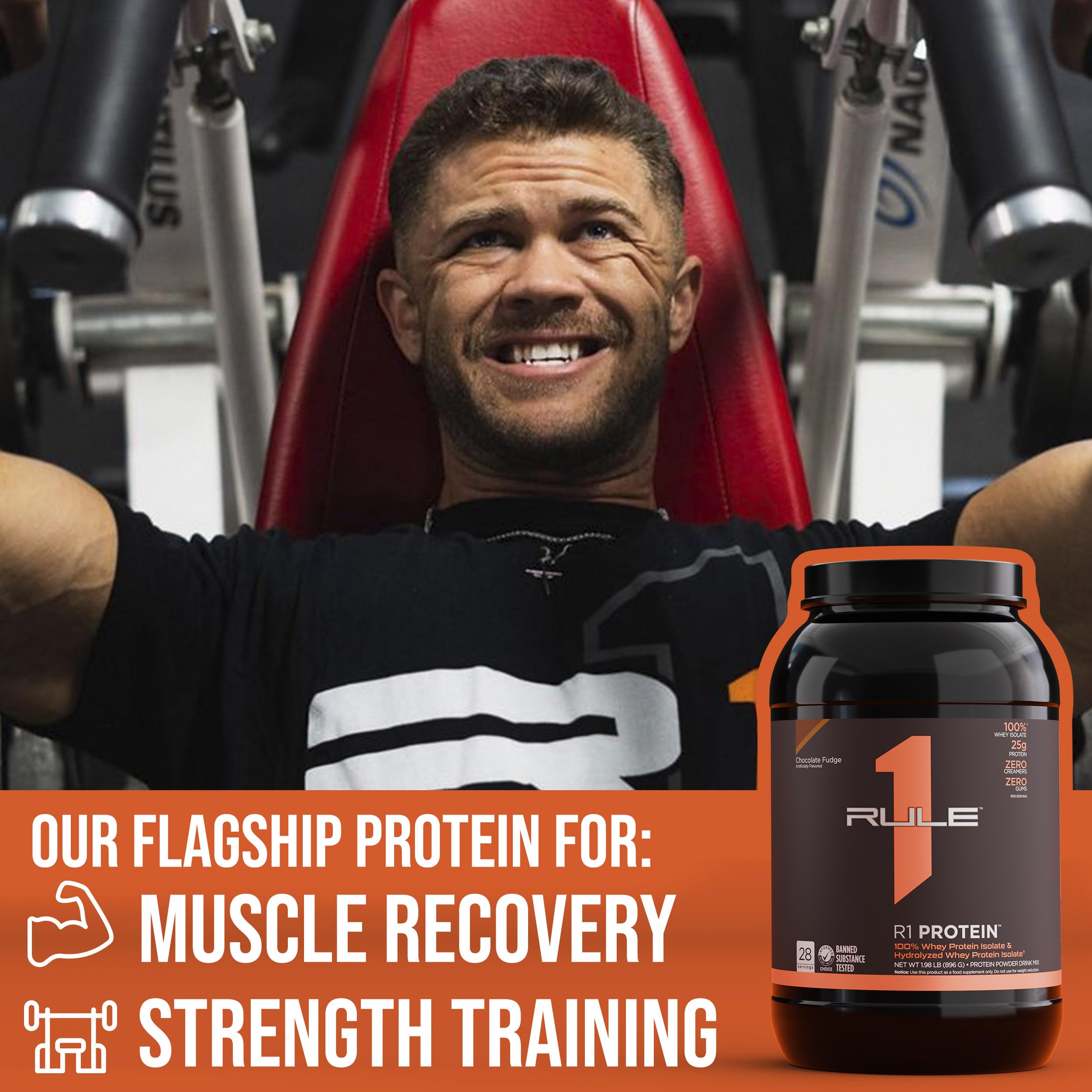 Rule One Proteins R1 Protein Powder - 25g Fast-Acting, Super-Pure 100% Whey Isolate & Hydrolysate with 6g BCAAs (2lb, Orange Dreamsicle Flavor) for Post-Workout Recovery & Muscle Growth