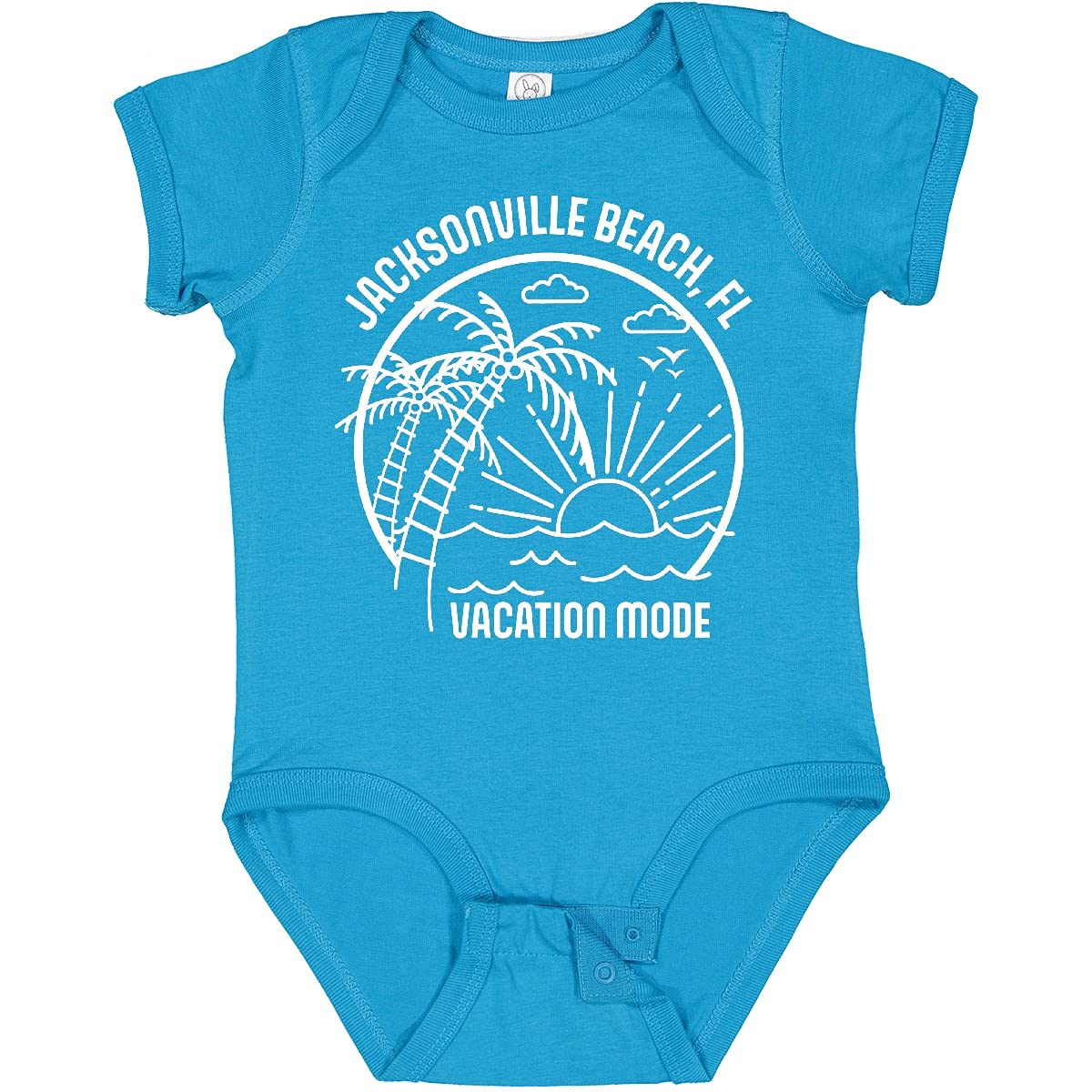 Inktastic Summer Vacation Mode Jacksonville Beach Florida Baby Bodysuit - Cute Infant Onesie for Beach Trips & Family Vacations