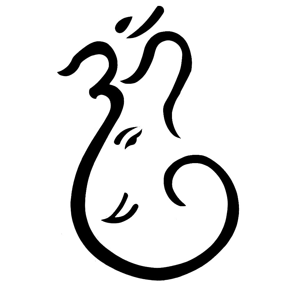 Comet Busters Temporary Spiritual Om Ganesh Body Tattoo Stickers (BT051) - Perfect for Festivals, Yoga, Meditation & Spiritual Events