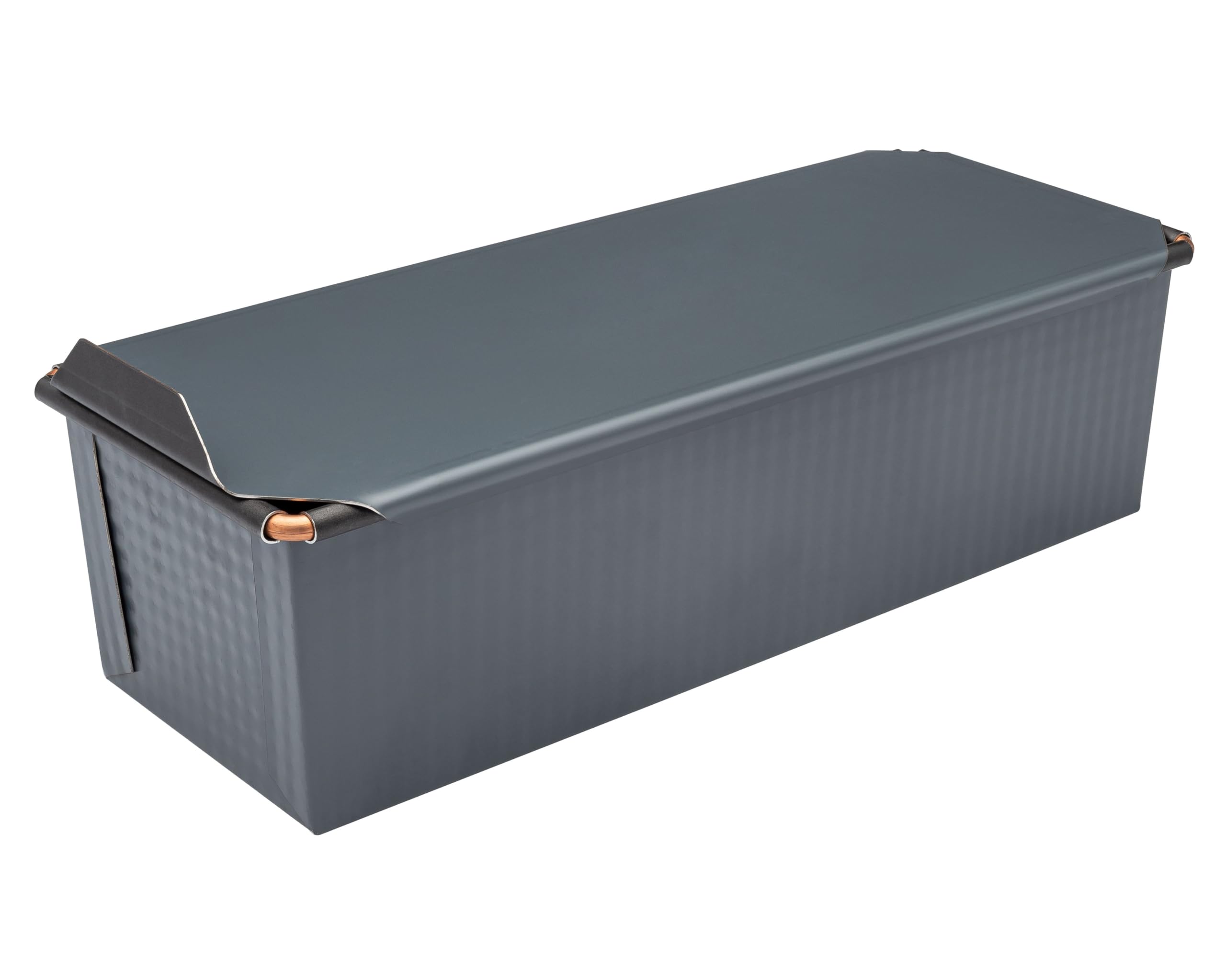 Matfer Bourgeat Exopan Nonstick Steel Bread Loaf Pan with Lid - 9 3/4