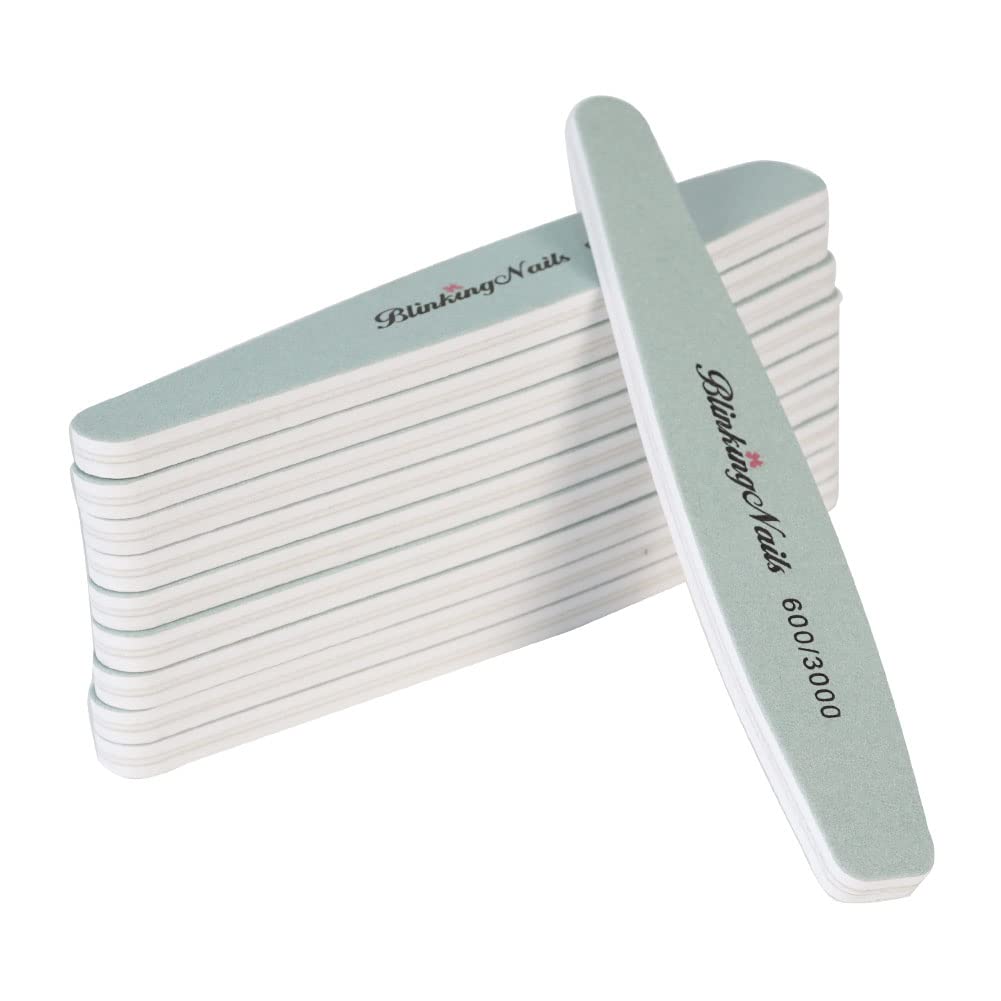 Professional Nail Buffer Block & Shine Kit - 600/3000 Grit Nail File, Smoother, and Polisher for Perfectly Smooth & Shiny Nails | Ideal for Home Manicures, Salon Use & DIY Nail Care