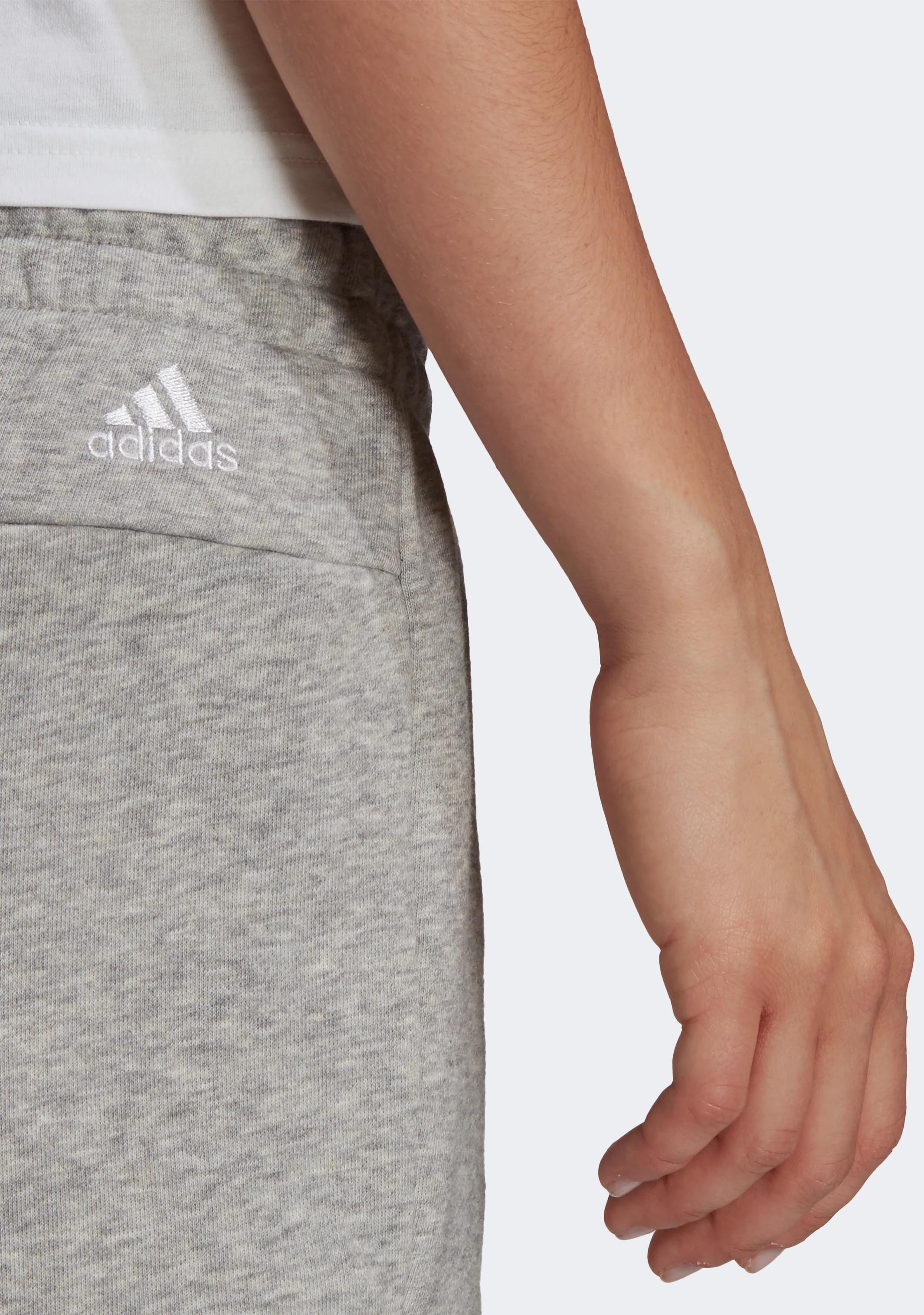 Adidas Women's Essentials Slim Logo Athletic Shorts - Lightweight Workout Running Yoga Gym Shorts for Active Lifestyle