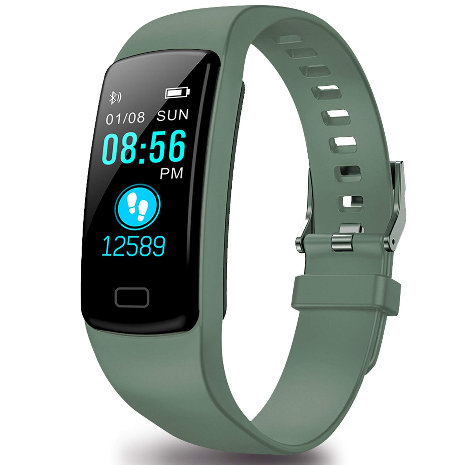 PUBU Fitness Tracker with Heart Rate Monitor - IP68 Waterproof Smart Watch for Men, Women & Kids - Track Steps & Activities