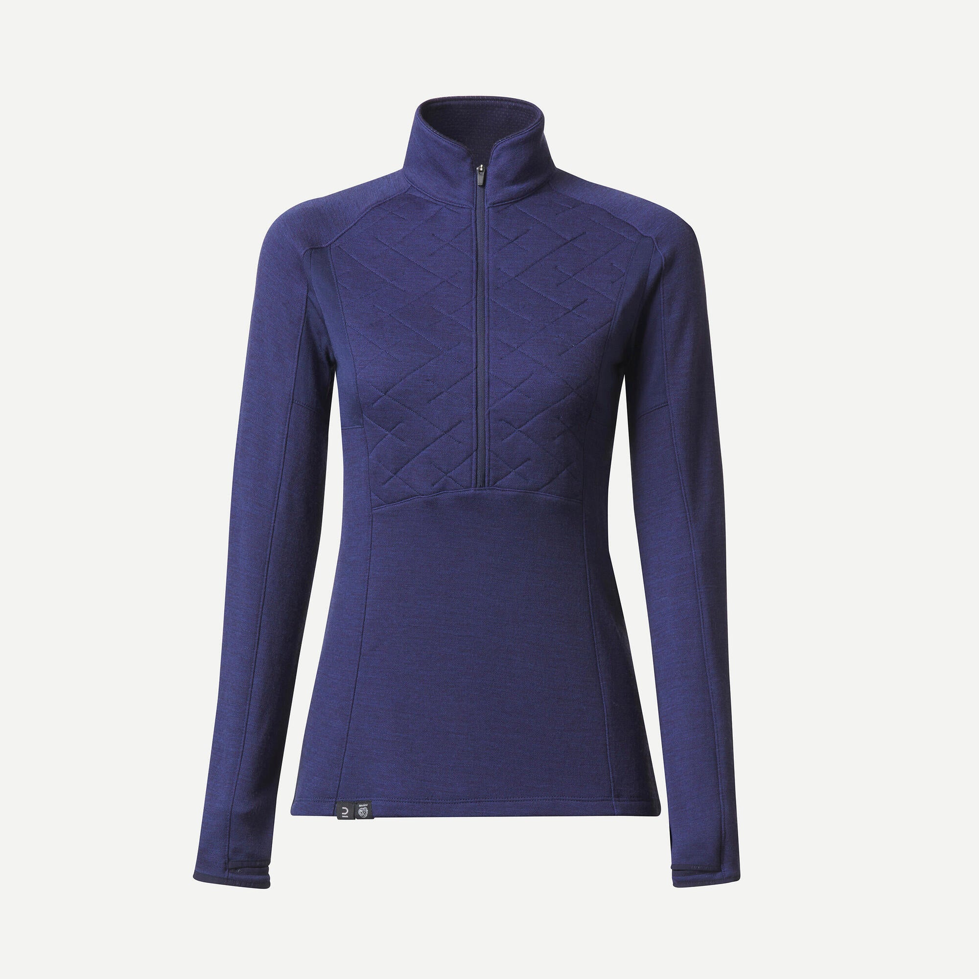 Forclaz Women's MT900 Merino Wool Long Sleeve Shirt - Hiking & Outdoor Activities Base Layer for Cold Weather