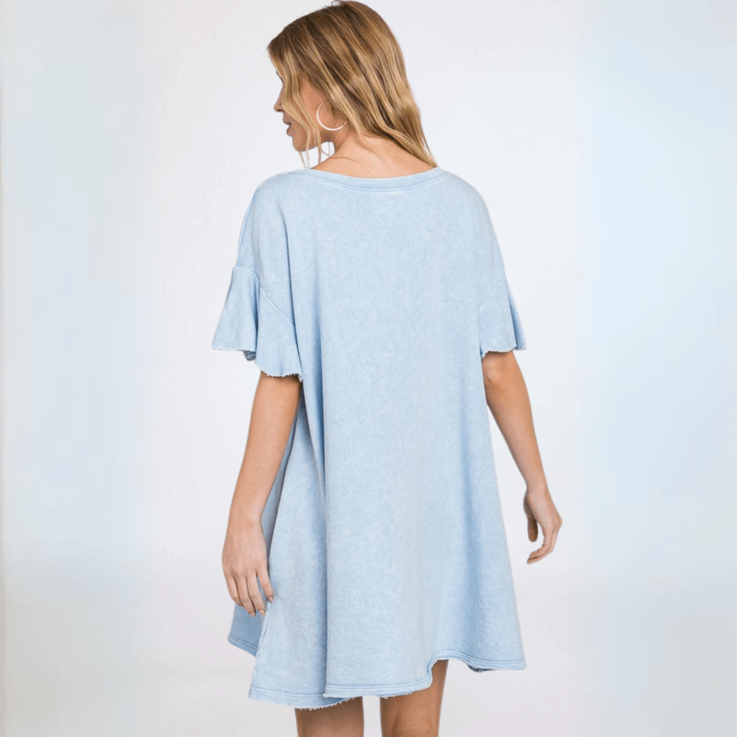 Soft Cotton French Terry Dress - Made in USA | Women's Casual Lounge Dress for Home, Travel & Everyday Wear