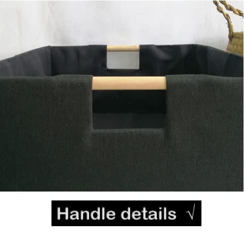 Foldable Storage Bins with Handles - Gray Rectangle Closet Baskets & Organizer Boxes for Shelves | Home, Office, Car & Dorm Room Storage Solutions | Perfect for Closet Organization, Toy Storage & Travel Essentials