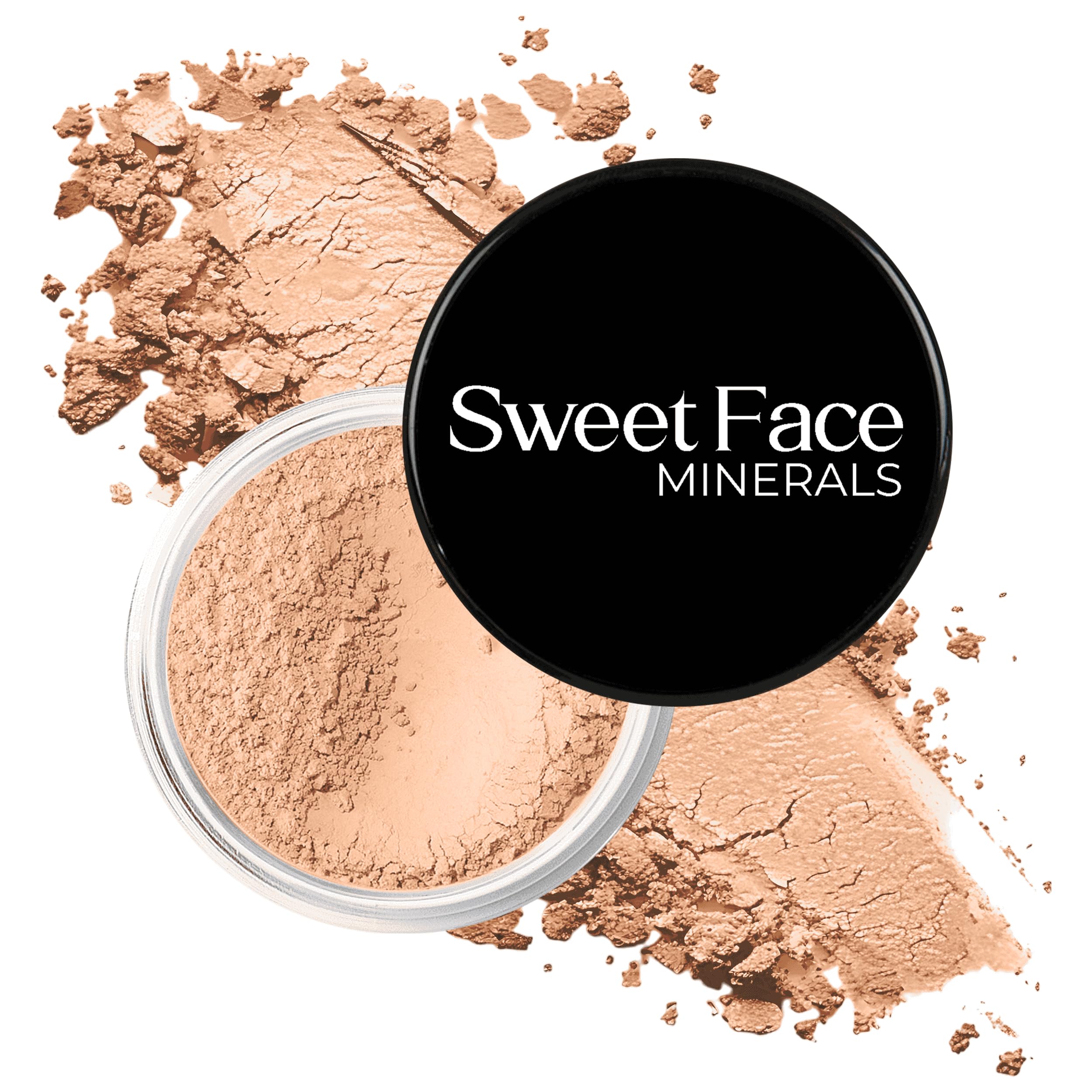 SweetFace Minerals Medium Shade Concealer Powder for Dark Circles - High Coverage, SPF 30, Under Eye Concealer for Mature Skin (5g Sample Size) | Perfect for Daily Makeup & Dark Circle Correction