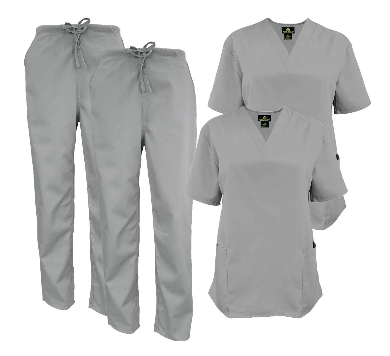Premium Women's Medical Scrub Set - 2-Pack Comfortable Uniform Tops & Pants for Nurses, Doctors & Healthcare Professionals | Hospital, Clinic & Workwear Essentials