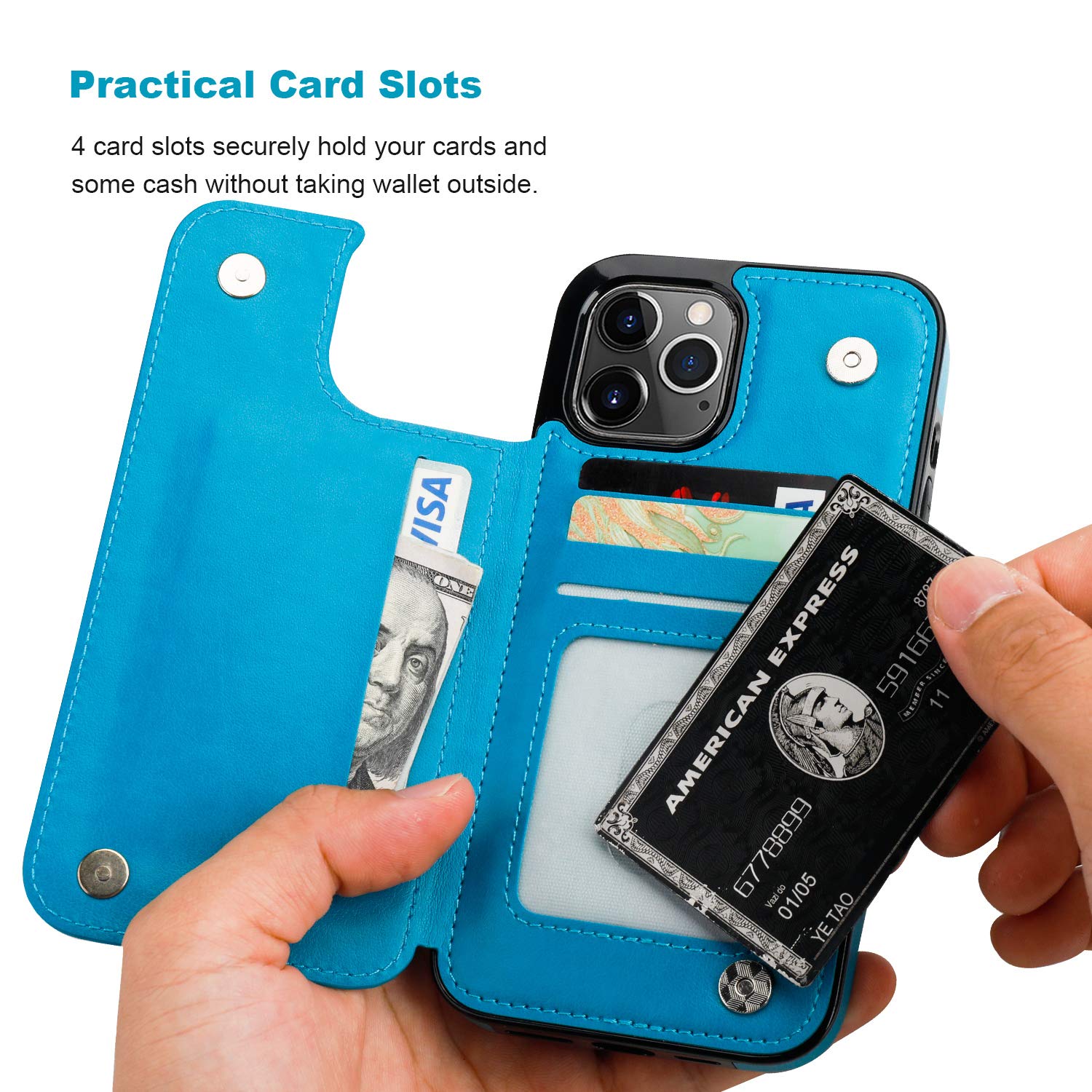Vaburs iPhone 12 Pro Max Wallet Case with Card Holder - Embossed Mandala Flower PU Leather Cover with Magnetic Closure | Shockproof Flip Design for 6.7