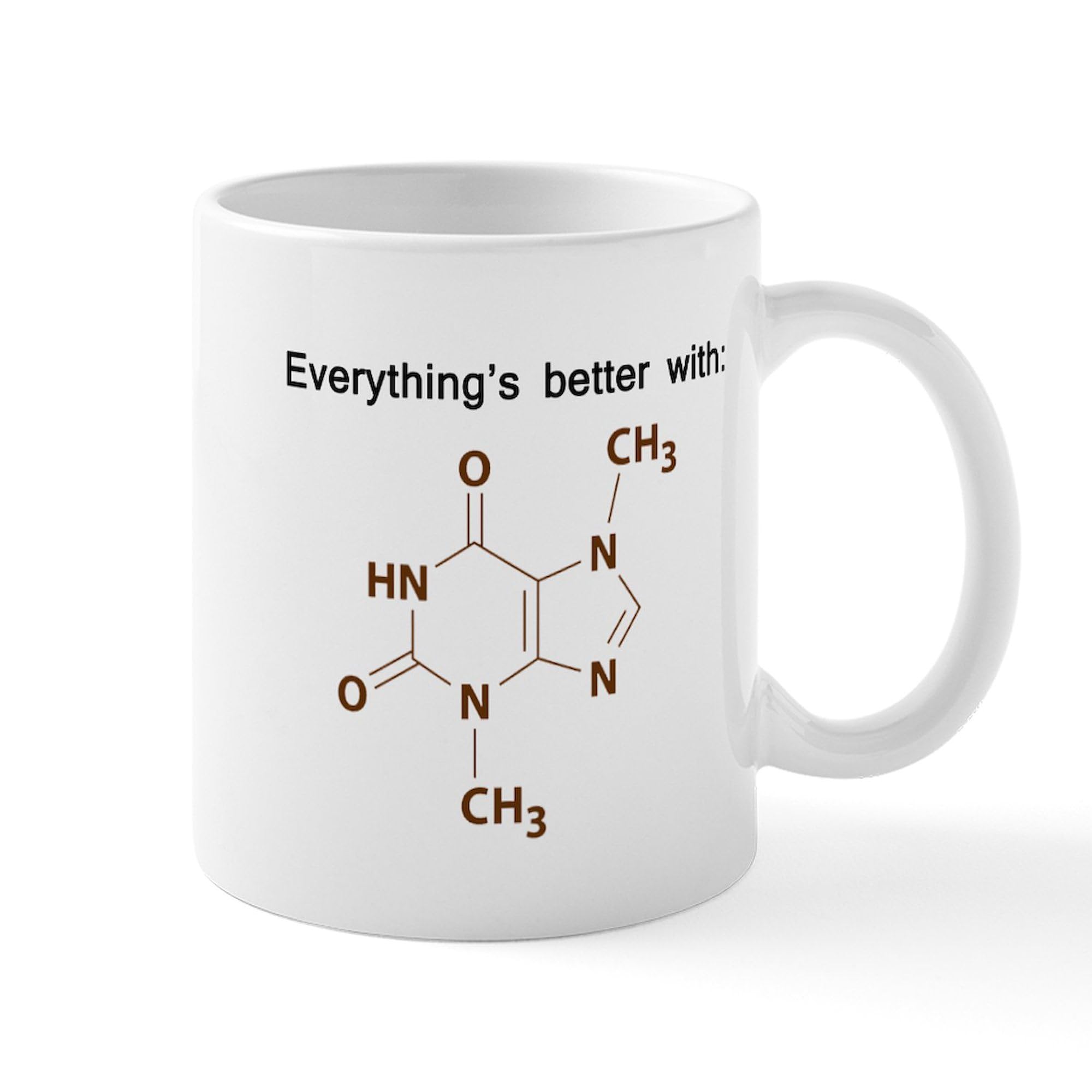 Chocolate Chemistry Ceramic Coffee Mug 11 oz (325 ml) - Perfect for Science Lovers, Teachers & Coffee Enthusiasts - Ideal for Home, Office & Gifts