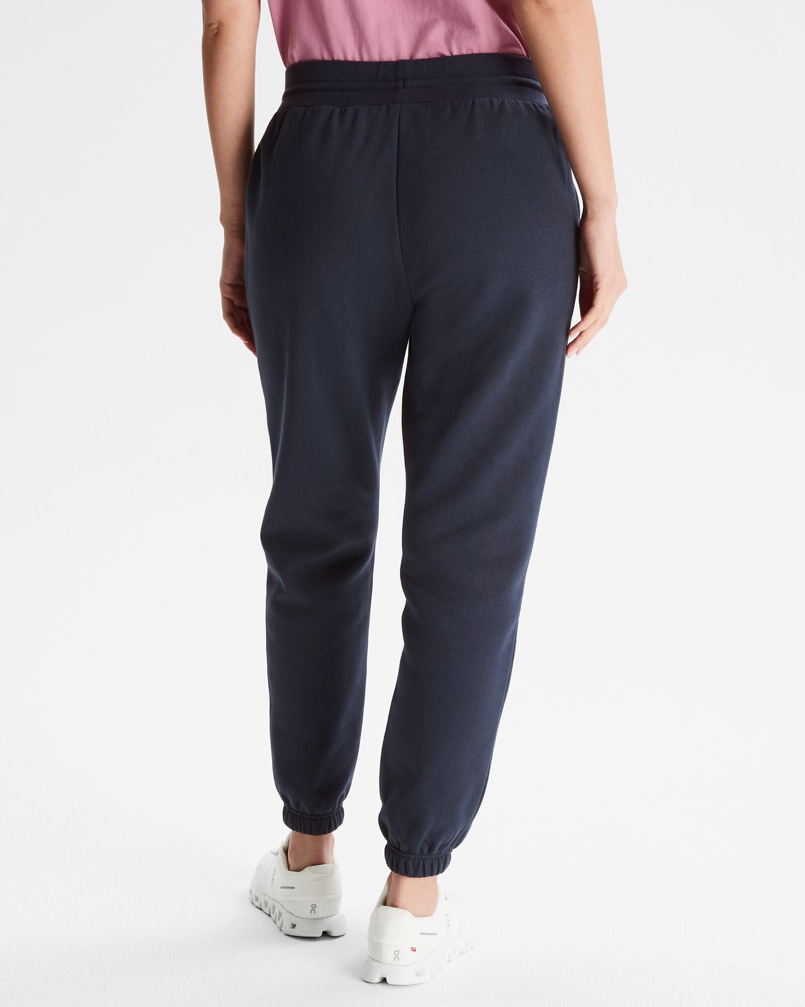 Women's Logo BB Joggers - Soft Comfortable Lounge Pants in Pure Navy Blue | Perfect for Yoga, Running & Casual Wear
