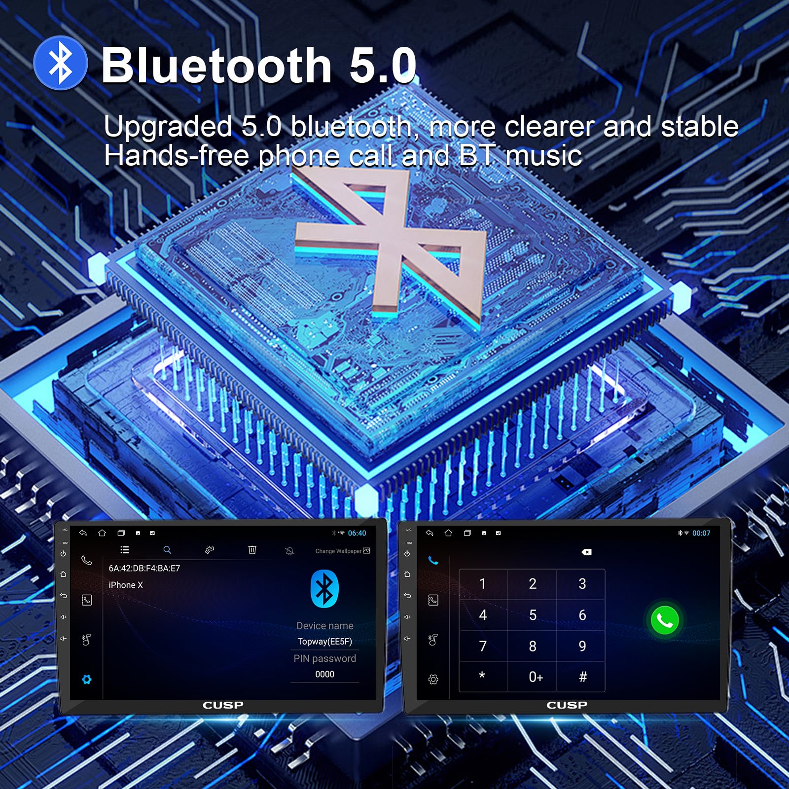 10.1 Inch Android Car Stereo with Wireless Apple CarPlay & Android Auto - Universal Double Din Head Unit, 4G RAM 64G ROM, GPS Navigation, Bluetooth, Multimedia Player for Cars, Trucks & SUVs - Perfect for Road Trips & Daily Commutes