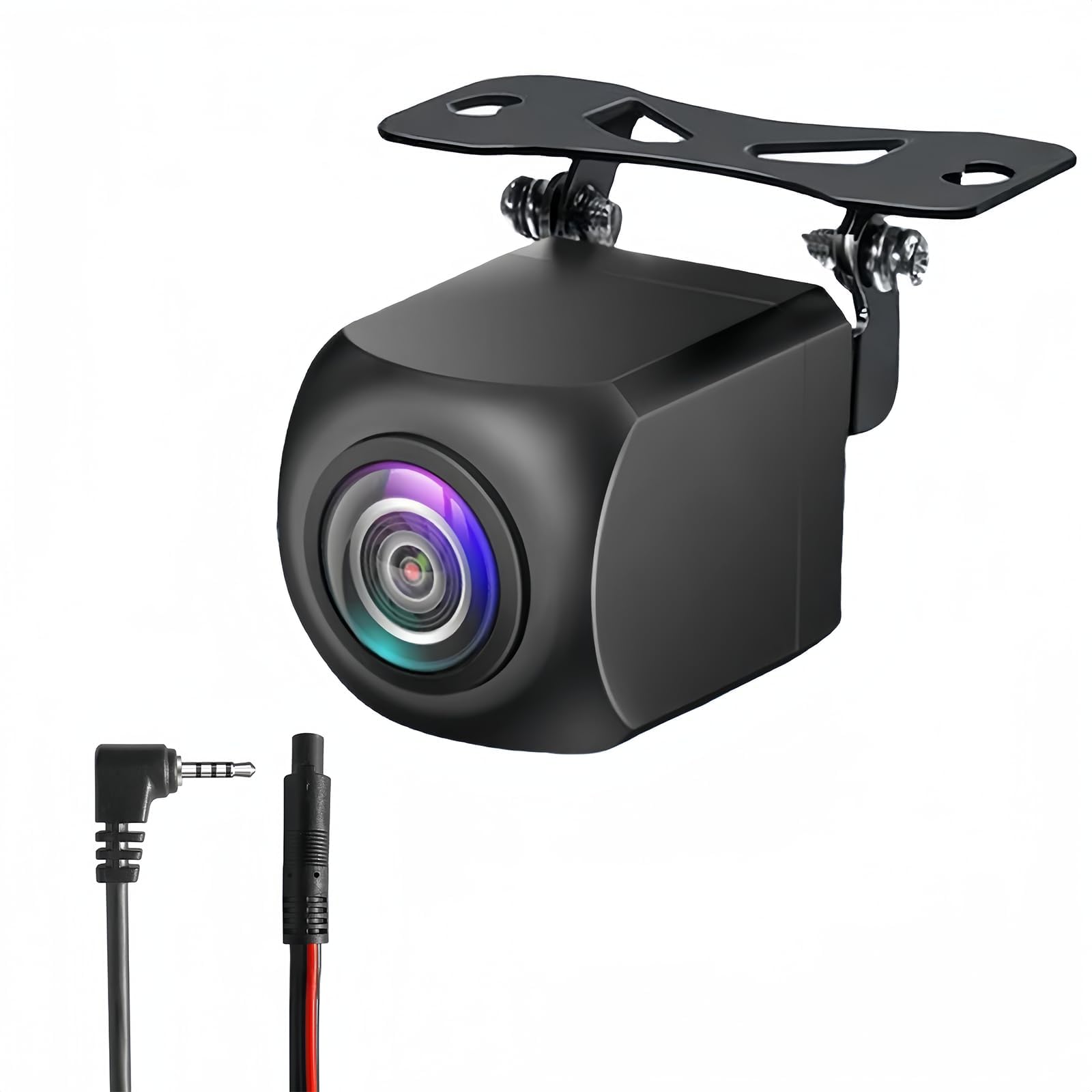 4 Pin Backup Camera for CarPlay - AHD 720P/1080P Rear View Camera with Mirror Image Support, 2.5mm Jack to 4 Pin Front/Rear View Camera, 20ft Male Plug - Perfect for Parking Assistance & Safe Reversing in Cars, Trucks, SUVs