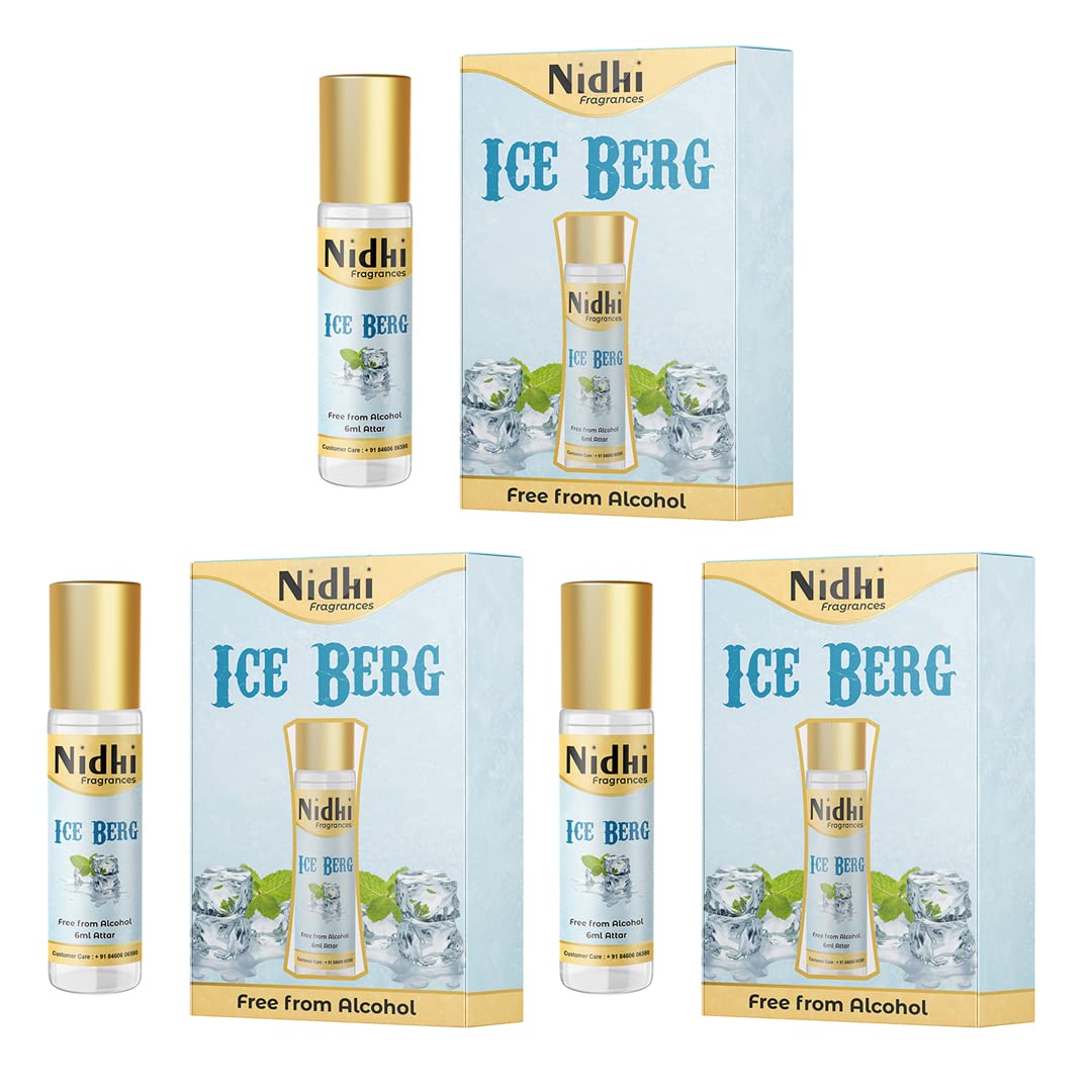 Nidhi Herbal Ice Berg Perfume Flora Attar - 18ml Pure Fragrance for Men & Women - Long-Lasting Floral Scent for Daily Wear, Special Occasions & Gifting