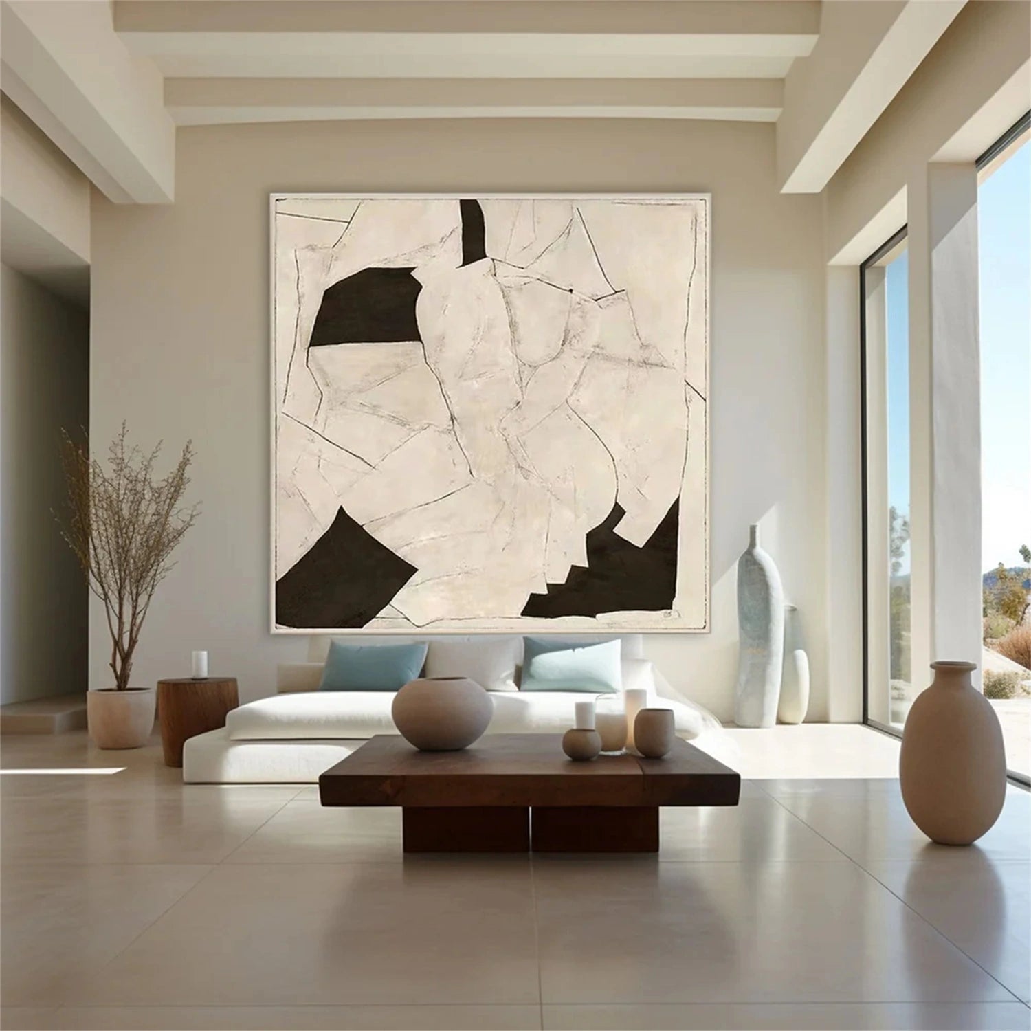 Abstract Tranquility Wall Art Canvas Print - Modern Home Decor for Living Room, Bedroom & Office #WS220 | Calming Abstract Painting for Meditation Spaces & Relaxation Areas