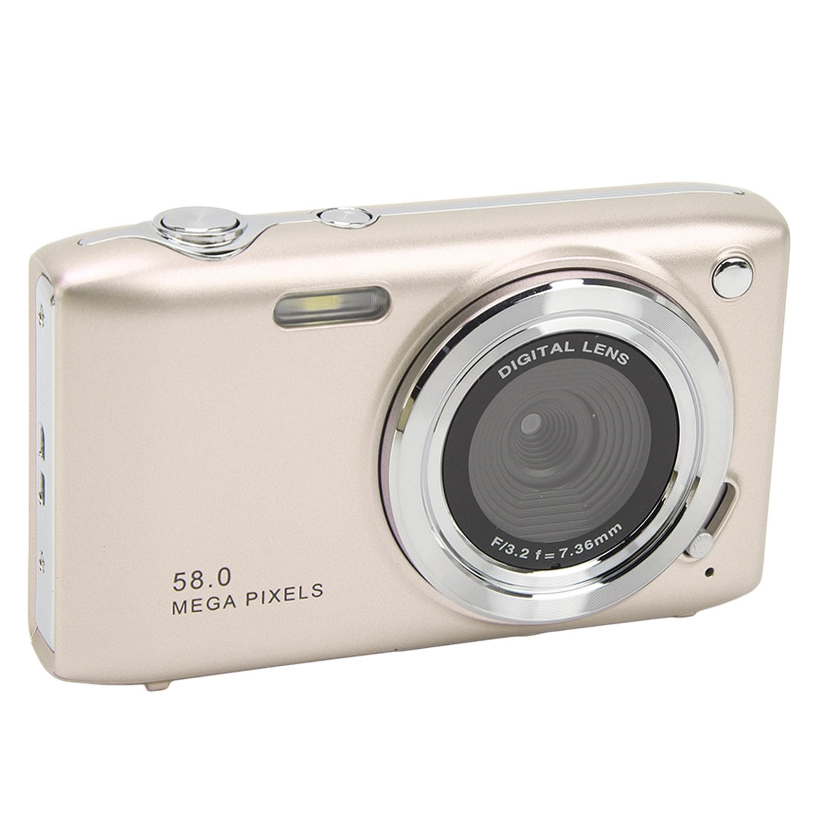 4K Digital Video Camera with Auto Focus - 58MP, 2.88 Inch LCD Screen for Vlogging, Travel & Daily Recording (Gold) | Perfect for YouTube, Family Events & Outdoor Adventures