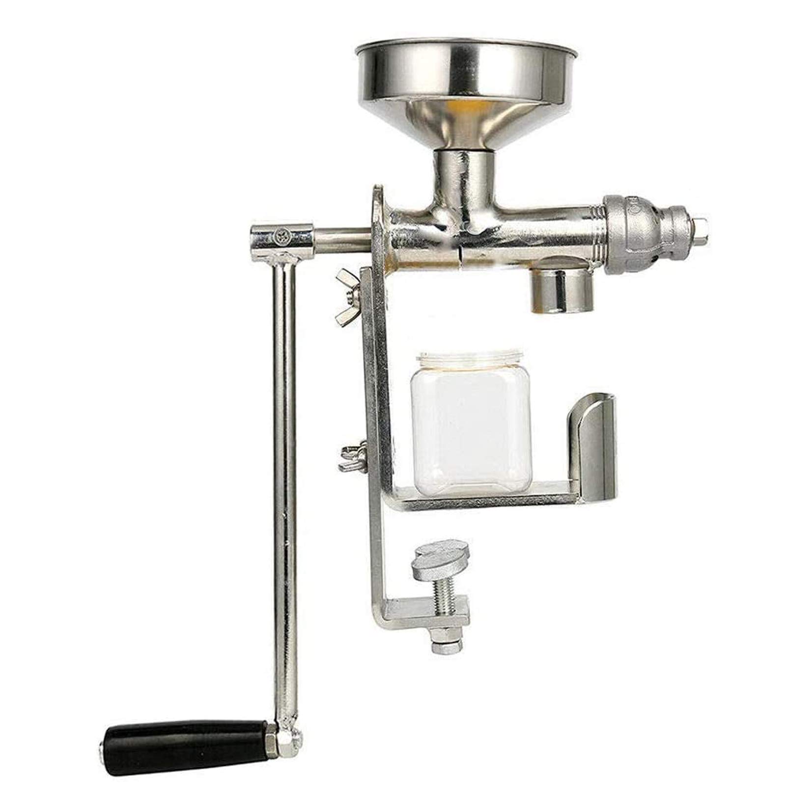 DreamLab Manual Oil Press Machine - 304 Stainless Steel Nut & Seed Oil Expeller for Peanut, Almond, Walnut - Perfect for Home Use & Healthy Cooking