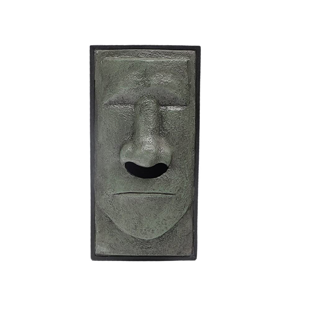 Easter Island Retro Tissue Box Cover - Creative Facial Tissue Holder & Dispenser for Home Decor - Black | Perfect for Living Room, Bedroom, and Office Use