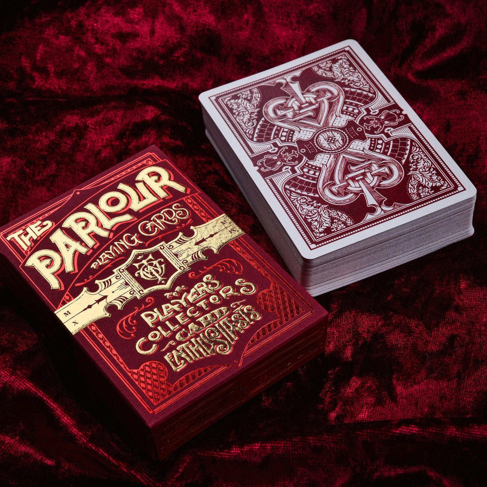 Premium Parlour Playing Cards - Red Stockholm17 Deck for Poker, Magic Tricks & Collectors | Elegant Design for Game Nights & Cardistry