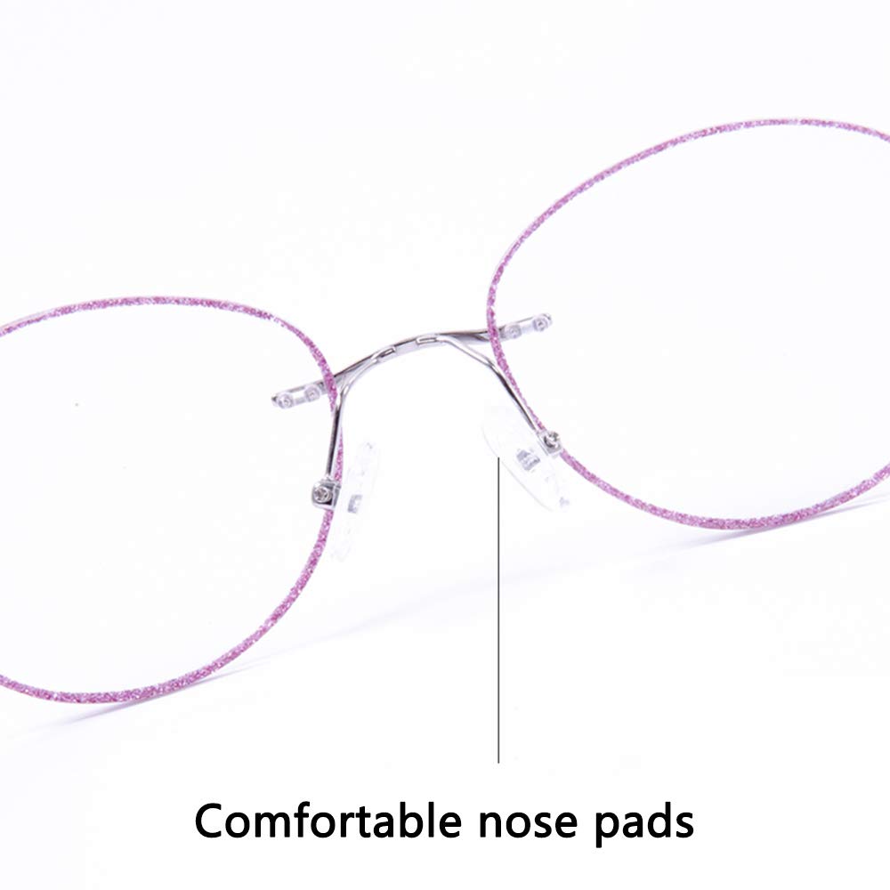 Progressive Multifocal Photochromic Reading Glasses for Women - Pure Titanium Frame & HD Resin Lenses - Light Adjusting Outdoor Sunglasses (Purple, +2.50) - Perfect for Reading, Driving, and Outdoor Activities