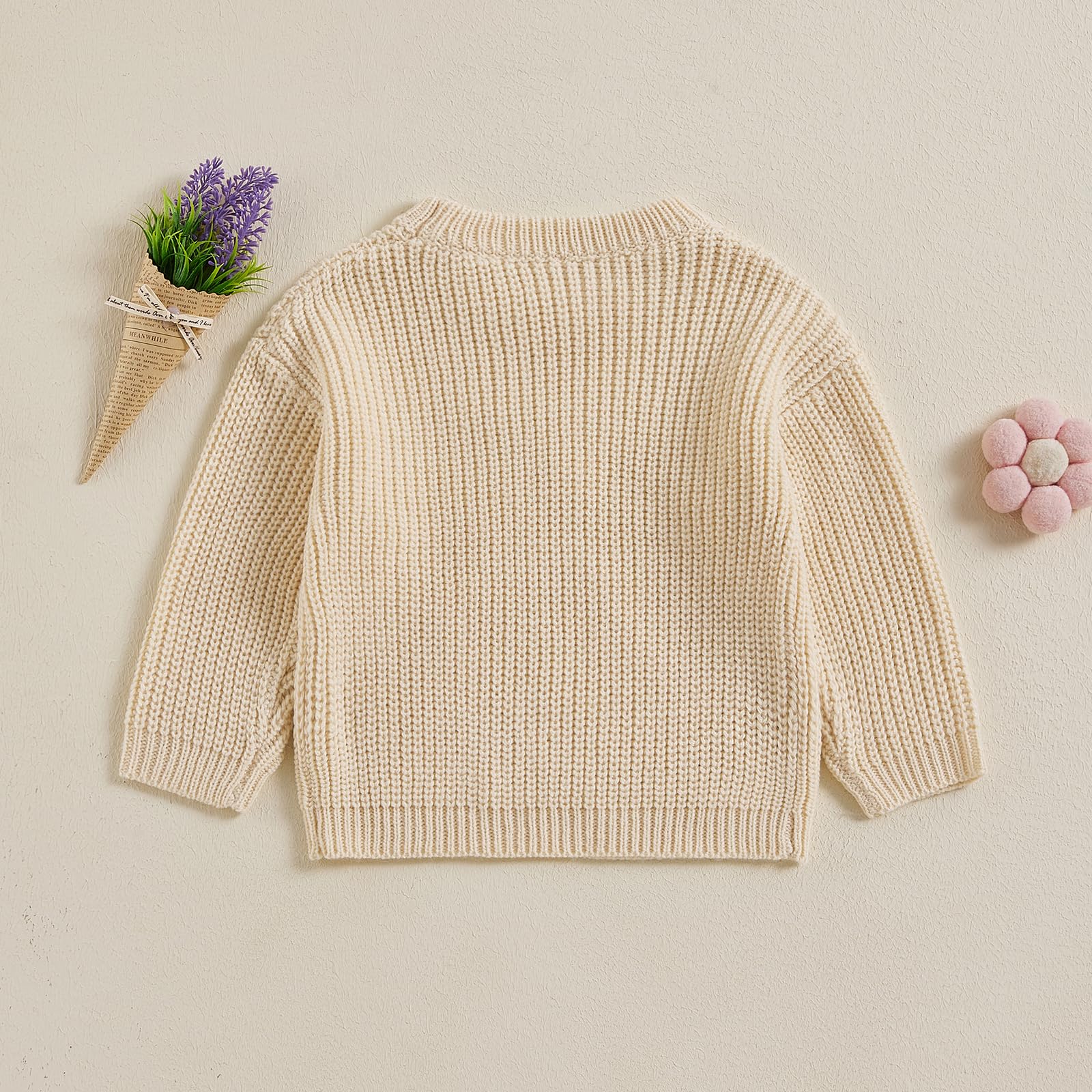 Douhoow Baby Knit Sweater - Soft Unisex Pullover for Baby Girls & Boys | Cozy Winter & Fall Festival Outfit for Holidays & Family Photos
