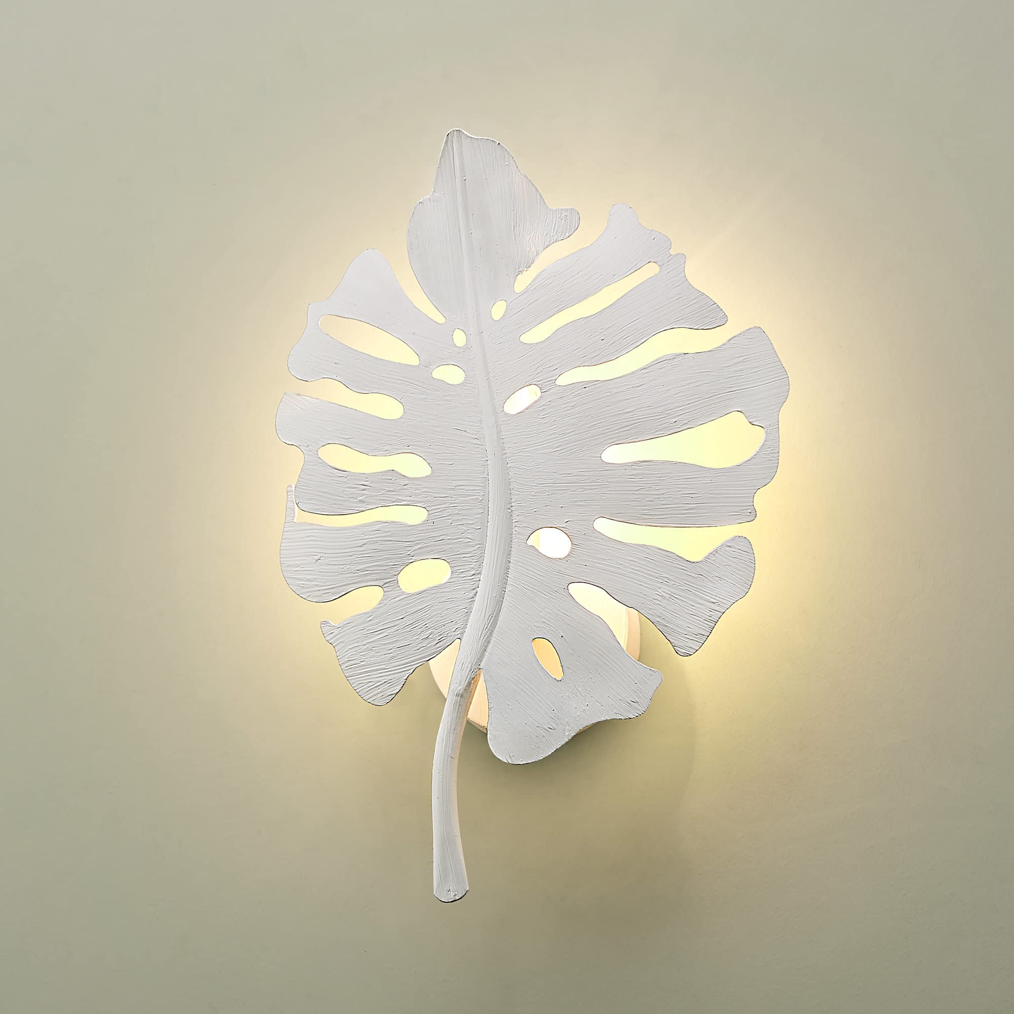 Golden Lighting Aruba 1 Light Metal Wall Sconce in White Gold - Modern Wall Light Fixture for Bedroom, Living Room & Hallway Lighting Decor