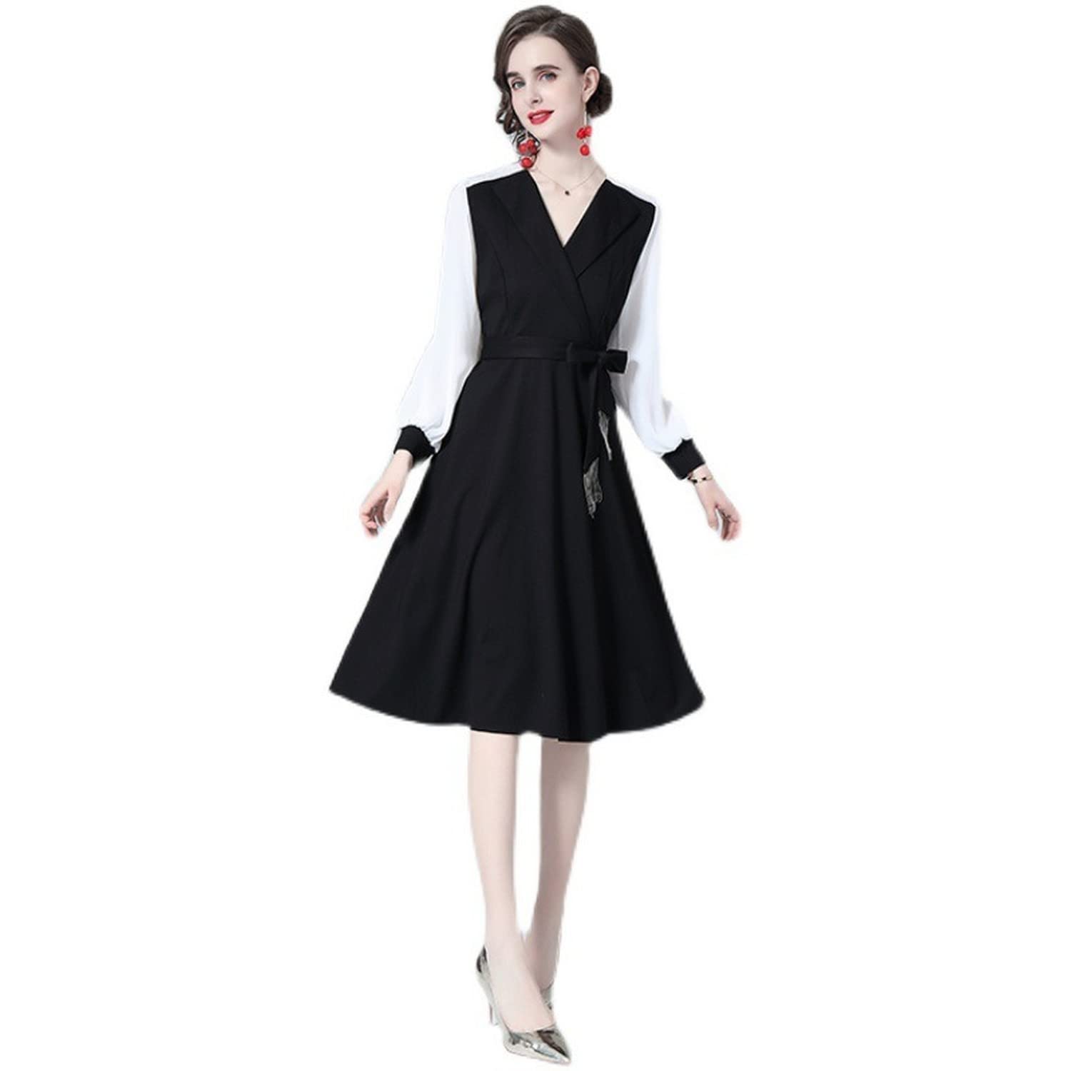 Elegant French Black Suit Dress for Women - Formal Office Wear & Evening Party Outfit | Perfect for Business Meetings, Cocktail Events & Special Occasions