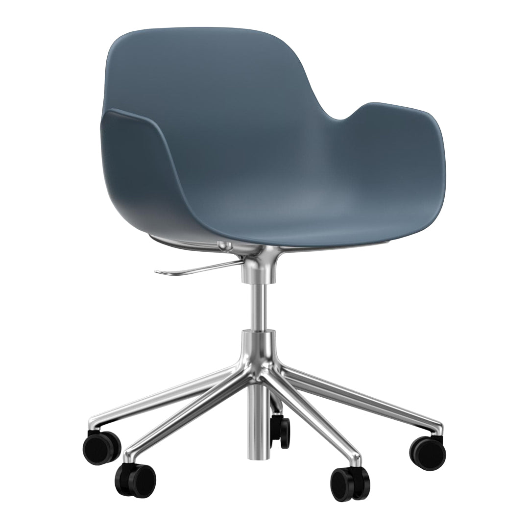 Modern Form Armchair with 5W Swivel Base & Gas Lift Mechanism - Ergonomic Office Chair for Home & Workspace Comfort