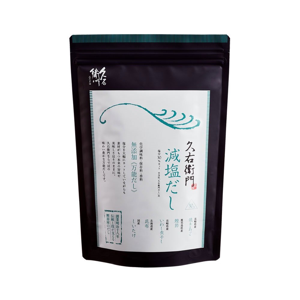 Kyuemon Low Sodium Additive-Free Dashi Stock Powder - 30 Packets | Japanese Soup Base for Ramen, Udon & Hot Pot | Healthy Cooking Ingredient