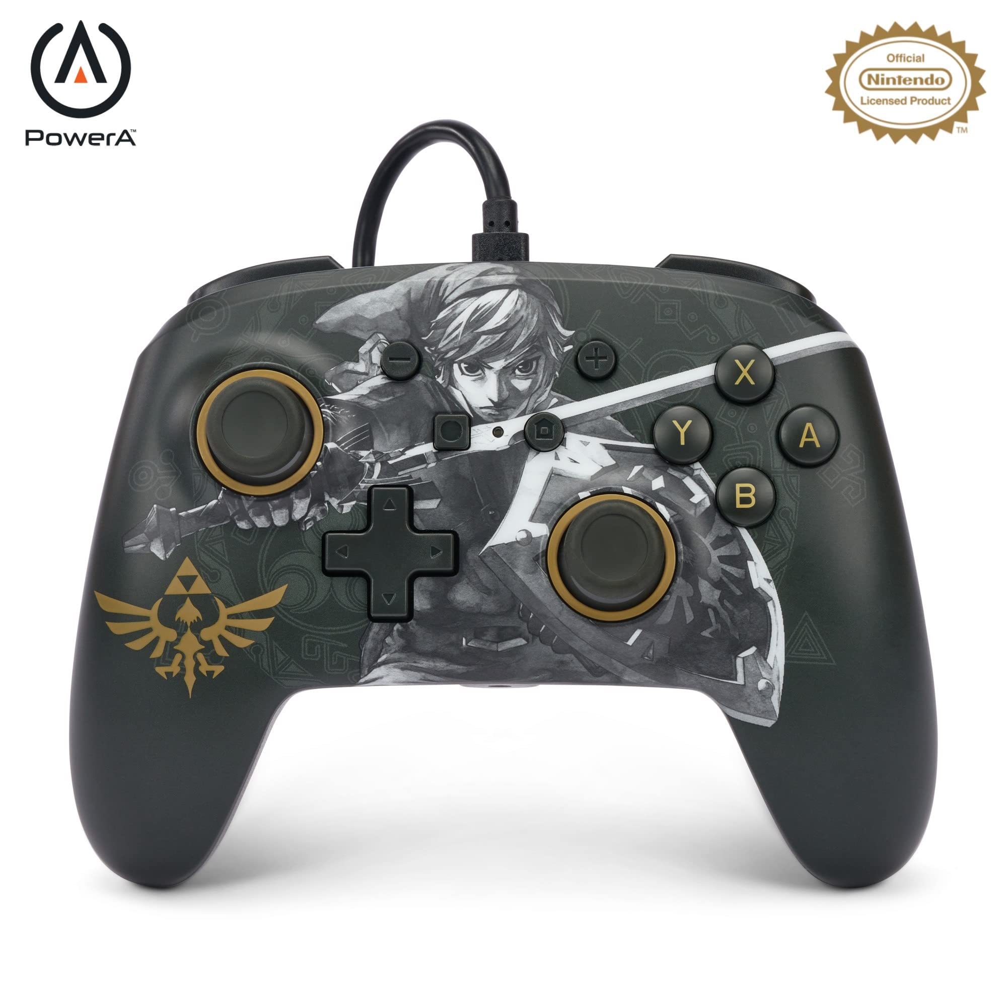 PowerA Enhanced Wired Controller for Nintendo Switch - Officially Licensed Gamepad with Ergonomic Design for Battle-Ready Gaming | Perfect for Zelda, Mario Kart & Multiplayer Sessions