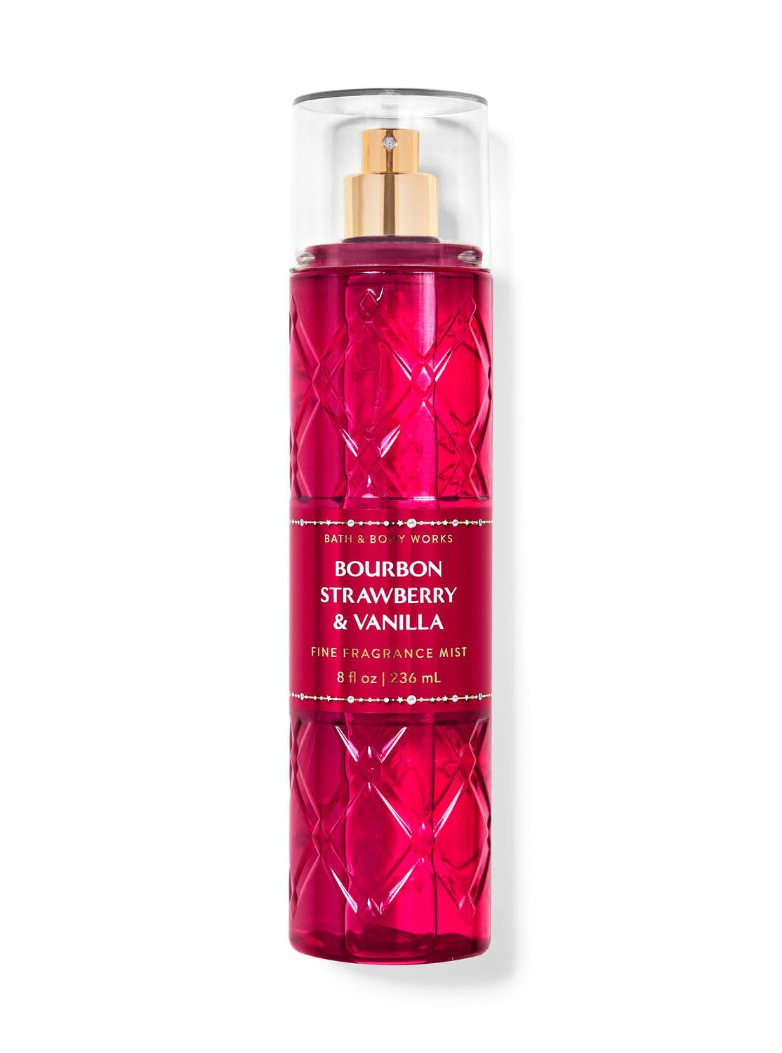 Bourbon Strawberry & Vanilla 4-Piece Bath & Body Gift Set - Fine Fragrance Mist, Body Lotion, Shower Gel & Hydrating Body Cream | Perfect for Self-Care, Spa Days & Romantic Gifts