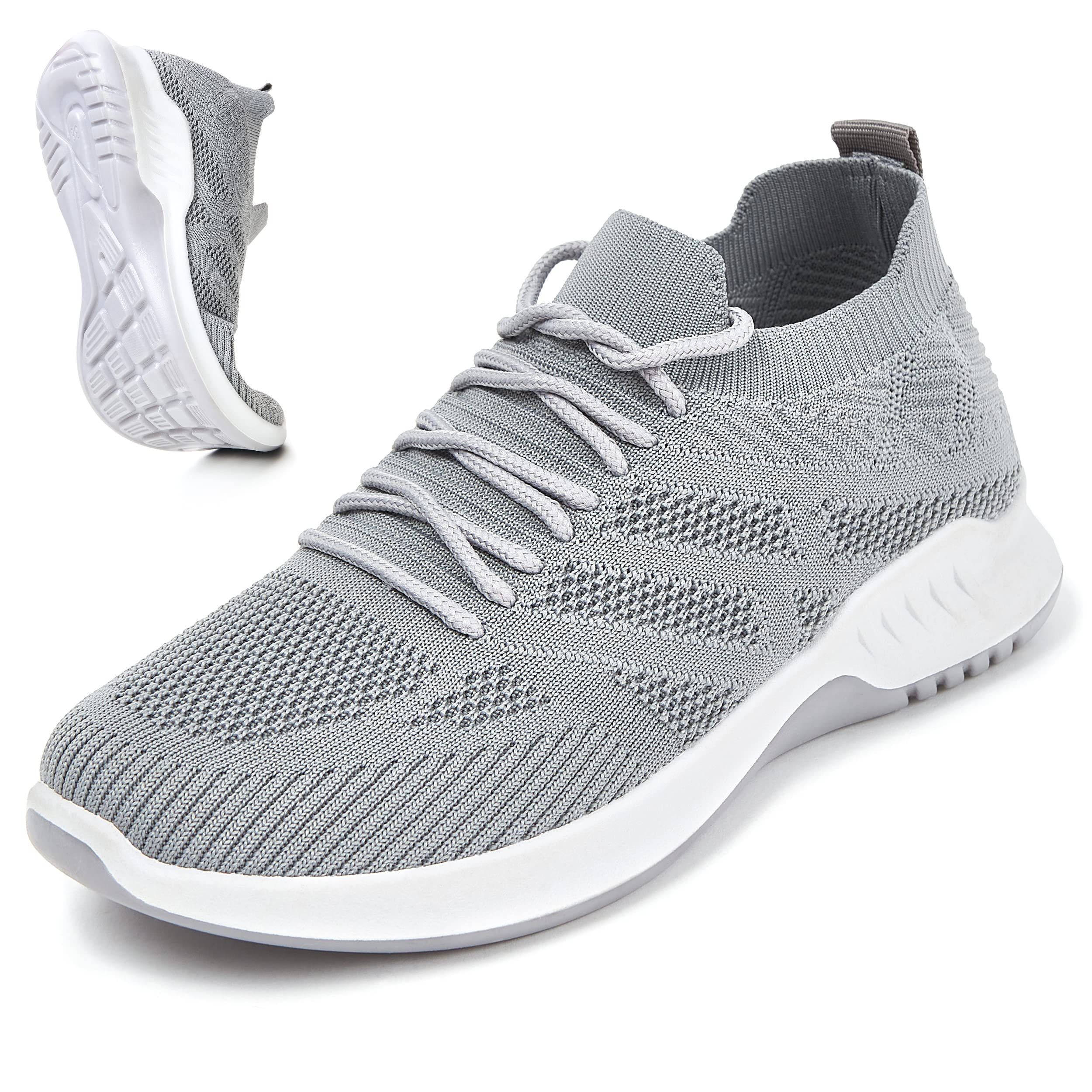 BROLK Women's Lace-Up Walking Shoes - Lightweight Breathable Gym Running Tennis Sneakers - Non-Slip Flexible Outsole for Workout & Daily Wear - Perfect for Jogging, Travel & Casual Fashion