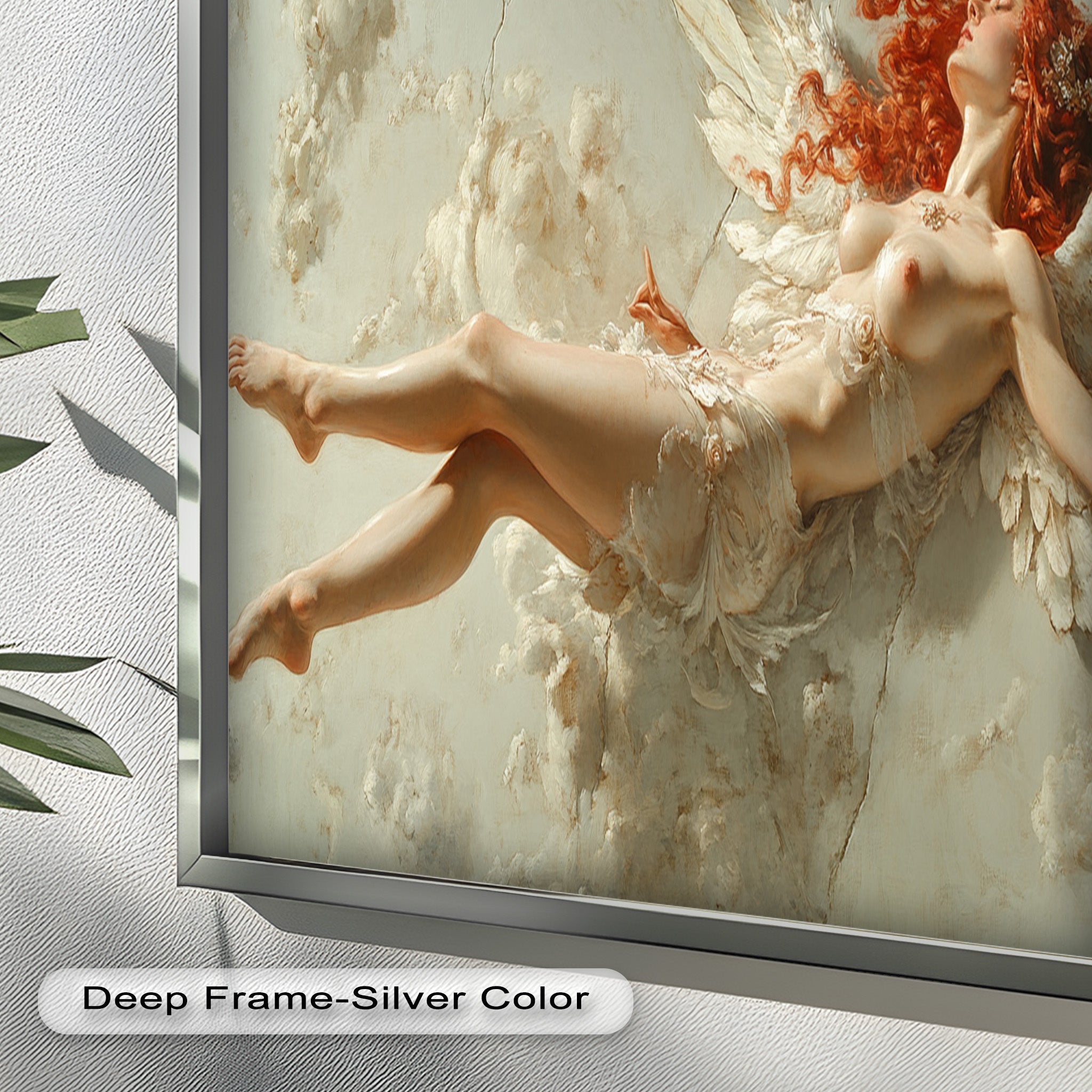 Ascension of the Flame - Mythological Angel Oil Painting Wall Art for Home Decor, Living Room, Bedroom & Office