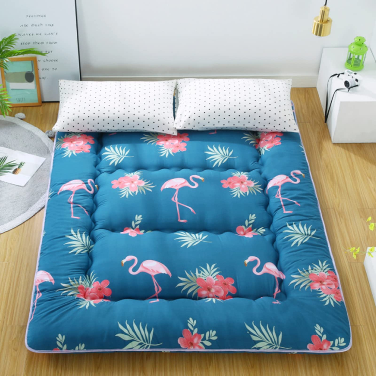 Tatami Floor Mat - Foldable Portable Camping Mattress for Adults & Kids - Full Size Dorm Bedding - Floor Sleeping Pad for Camping, Dorm Rooms & Home Use