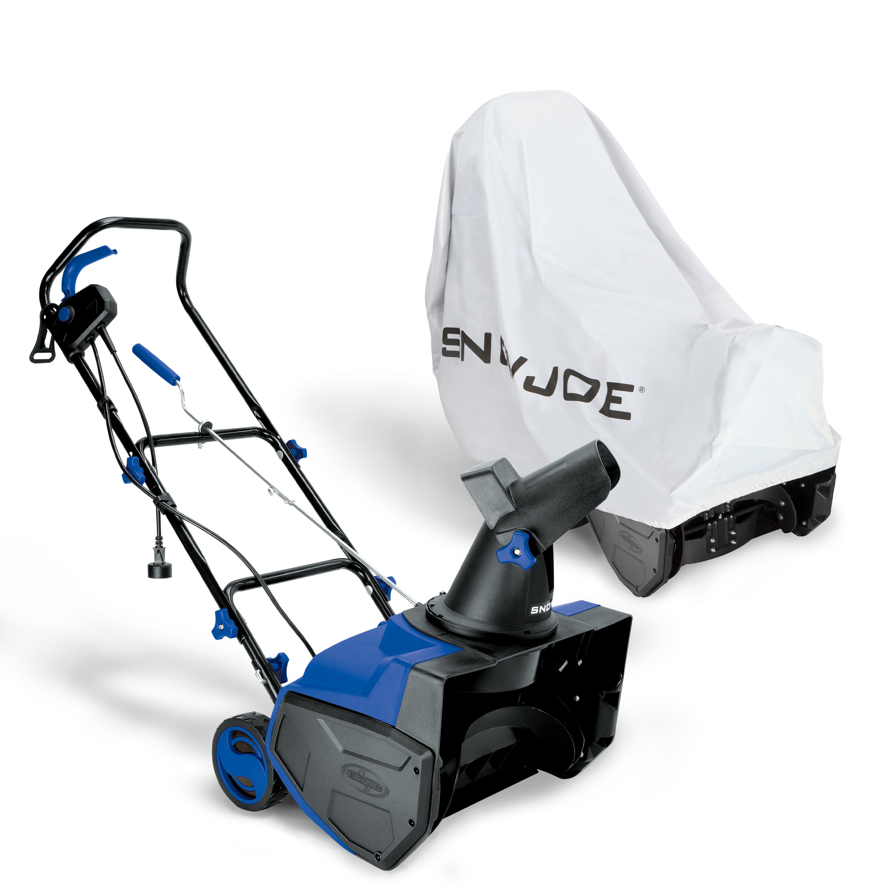 Snow Joe Electric Snow Blower with Protective Cover Bundle | Cordless Snow Removal Machine for Driveways & Walkways | Winter Storm Essentials for Homeowners